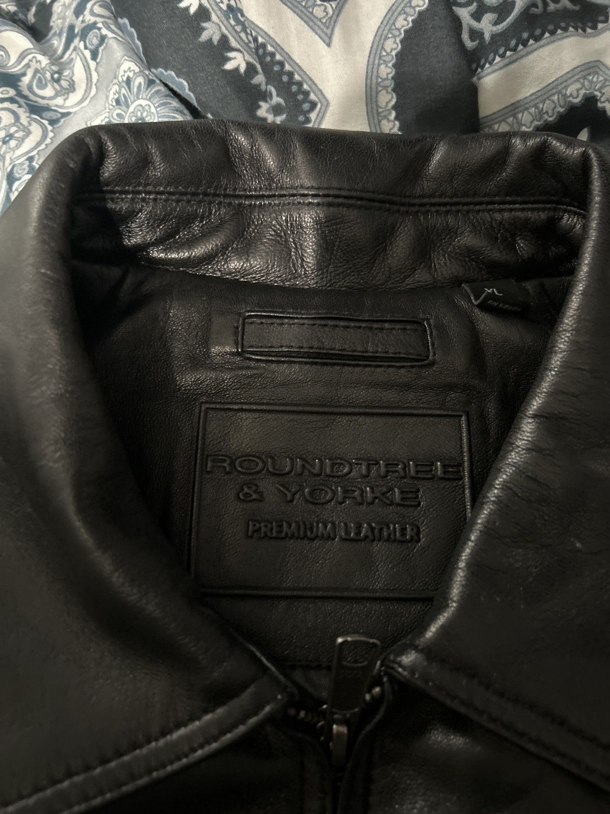 Roundtree & Yorke Black Leather Jacket| Roundtree & Yorke Size US XL / EU 56 / 4 - 3 Thumbnail