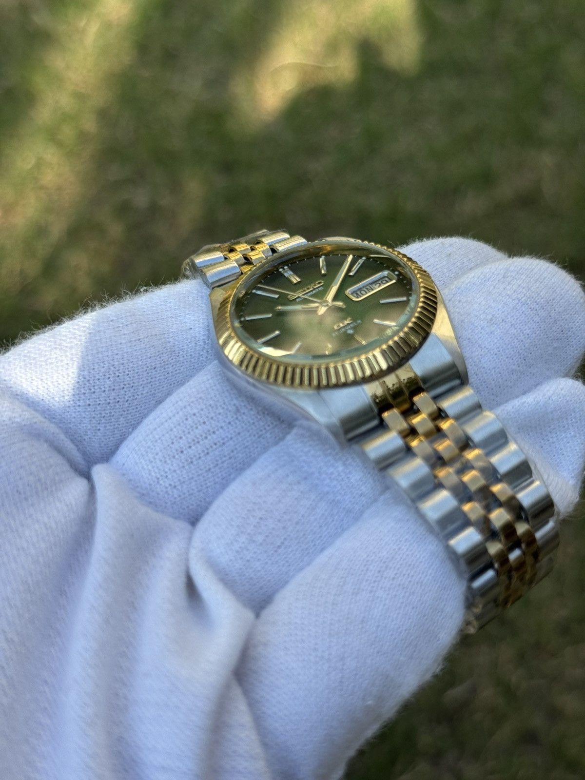 Seiko Seiko 5 DX Fluted Bezel Automatic 6309 Japanese mens Watch Size 36 - 2 Thumbnail