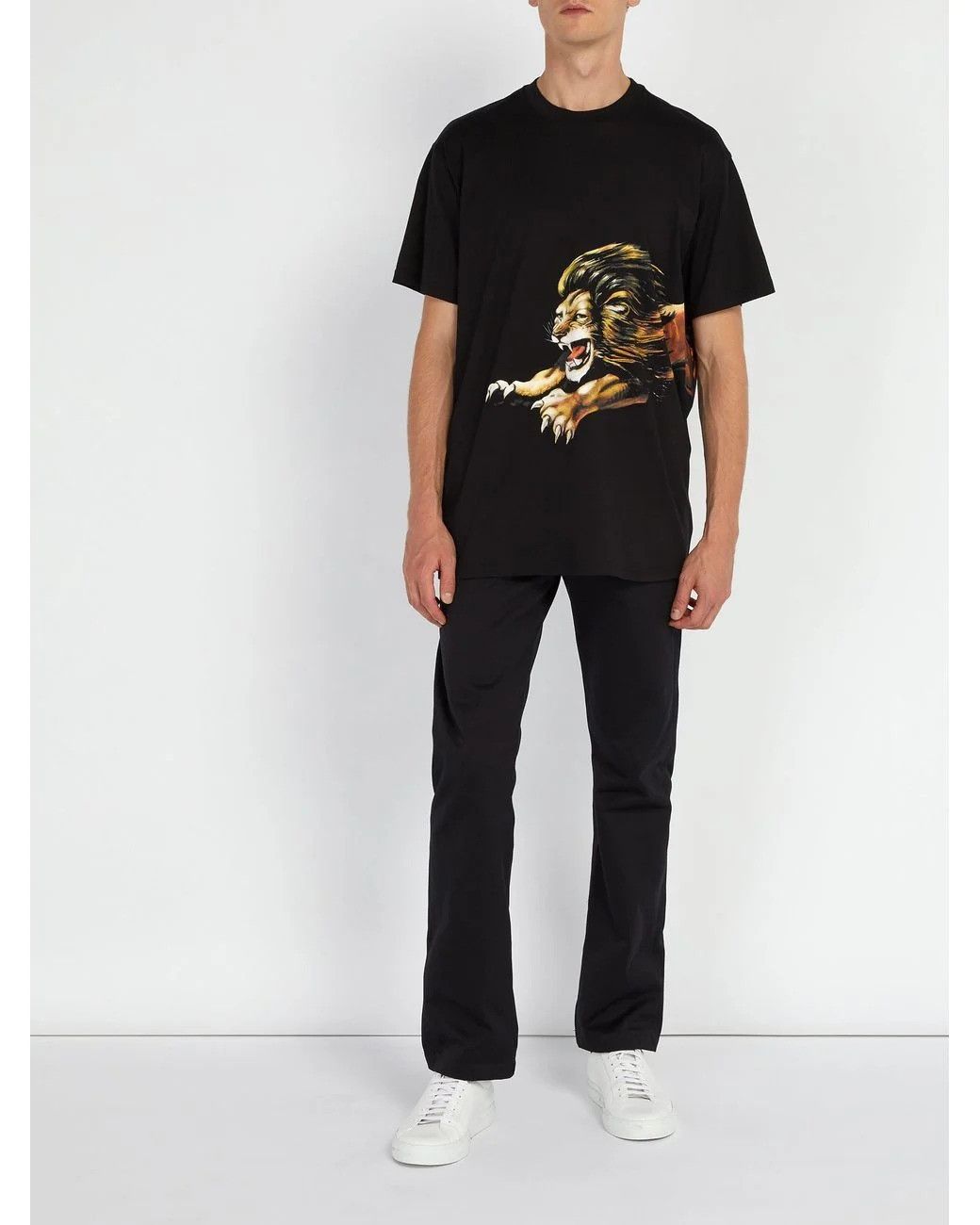 Givenchy Black Lion Print Signature Logo Oversized T-Shirt Size US XS / EU 42 / 0 - 2 Thumbnail