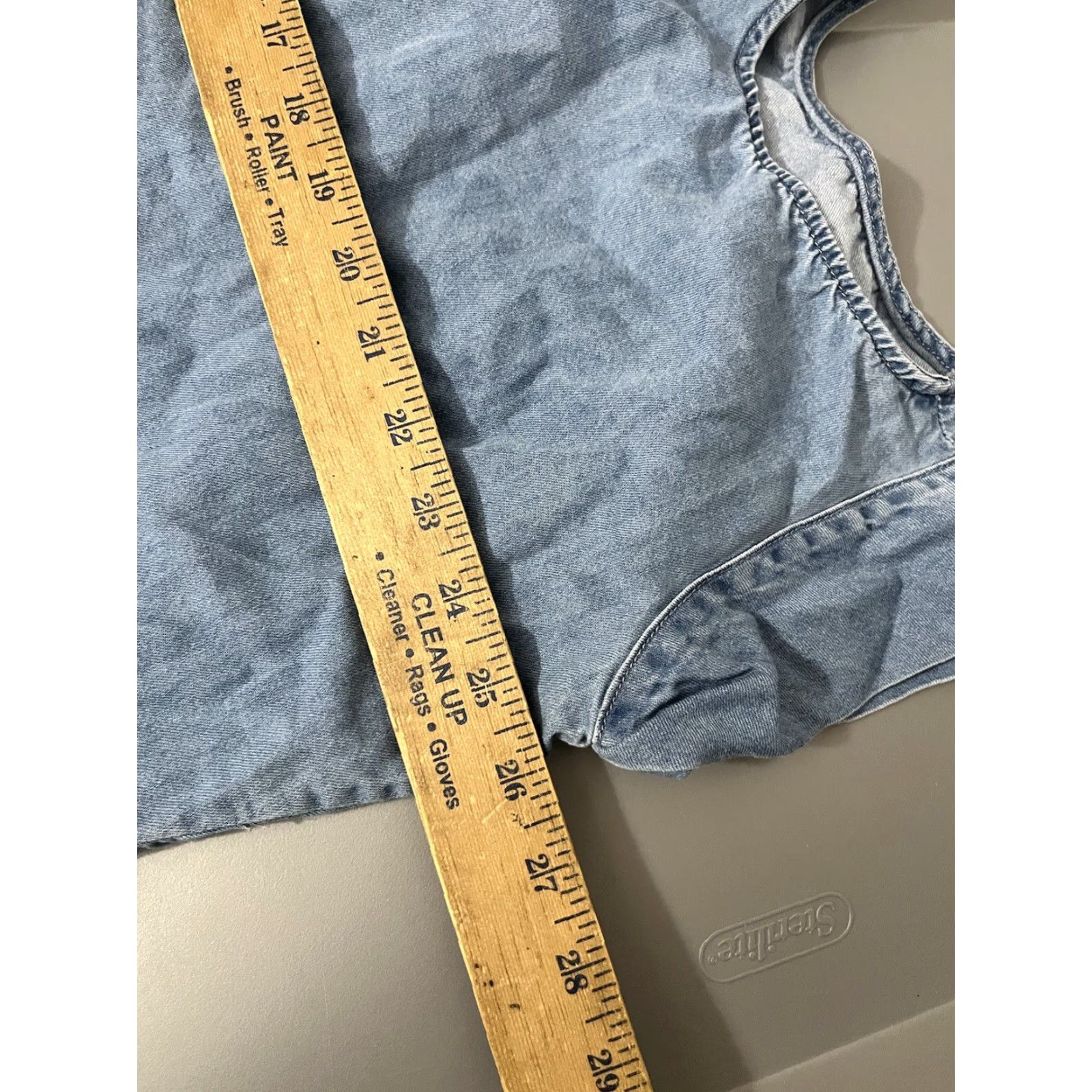 Allsaints AllSaints Chambray Tie Waist Cold Shoulder T-Shirt Pullover Summer Dress Size L Size L / US 10 / IT 46 - 6 Thumbnail