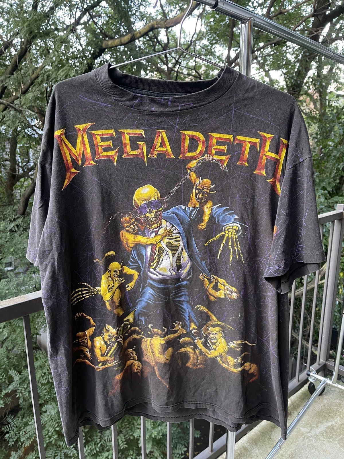 Band Tees × Streetwear × Vintage VINTAGE 1991 MEGADETH ALL OVER