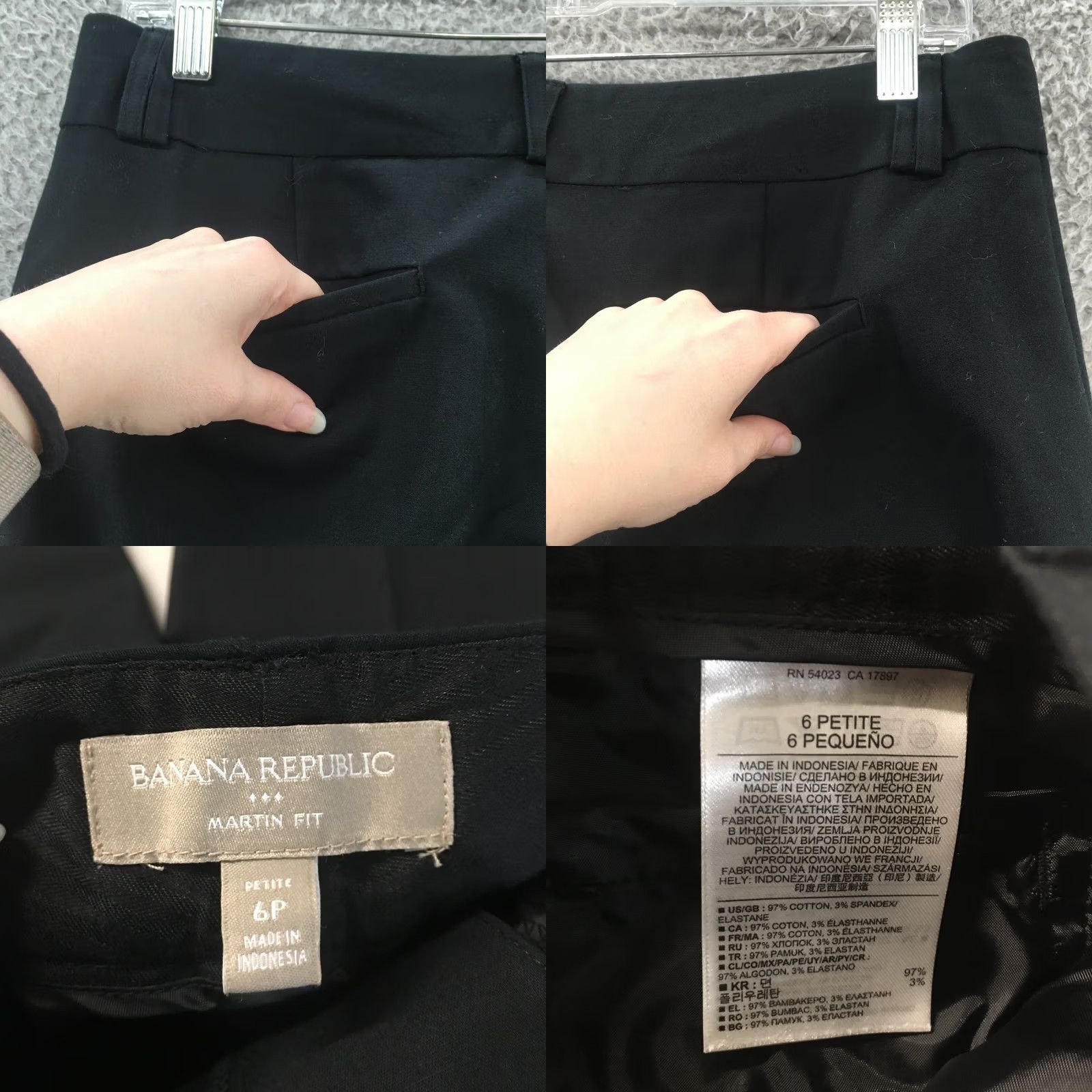 Banana Republic Banana Republic Martin Fit Ankle Pants Womens 6P Black Cotton Blend Flat Front Pants Women Petite 6P Black Casual Classic Mens Womens Girls Size 28" / US 6 / IT 42 - 10 Thumbnail