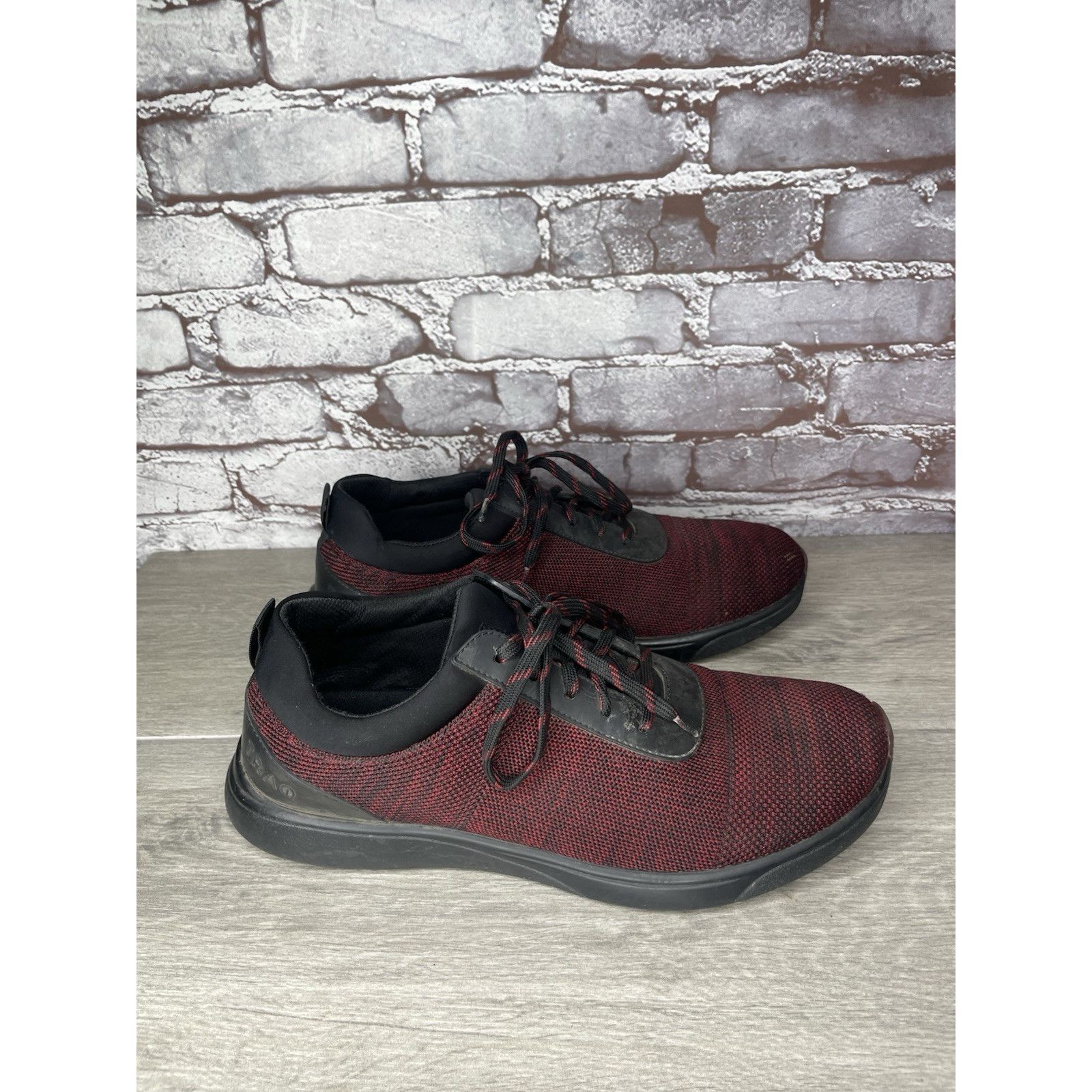Allegri Alegria Traq Burgundy Black Fabric Lace Up Athletic Casual S Size US 11.5 / EU 44-45 - 15 Thumbnail