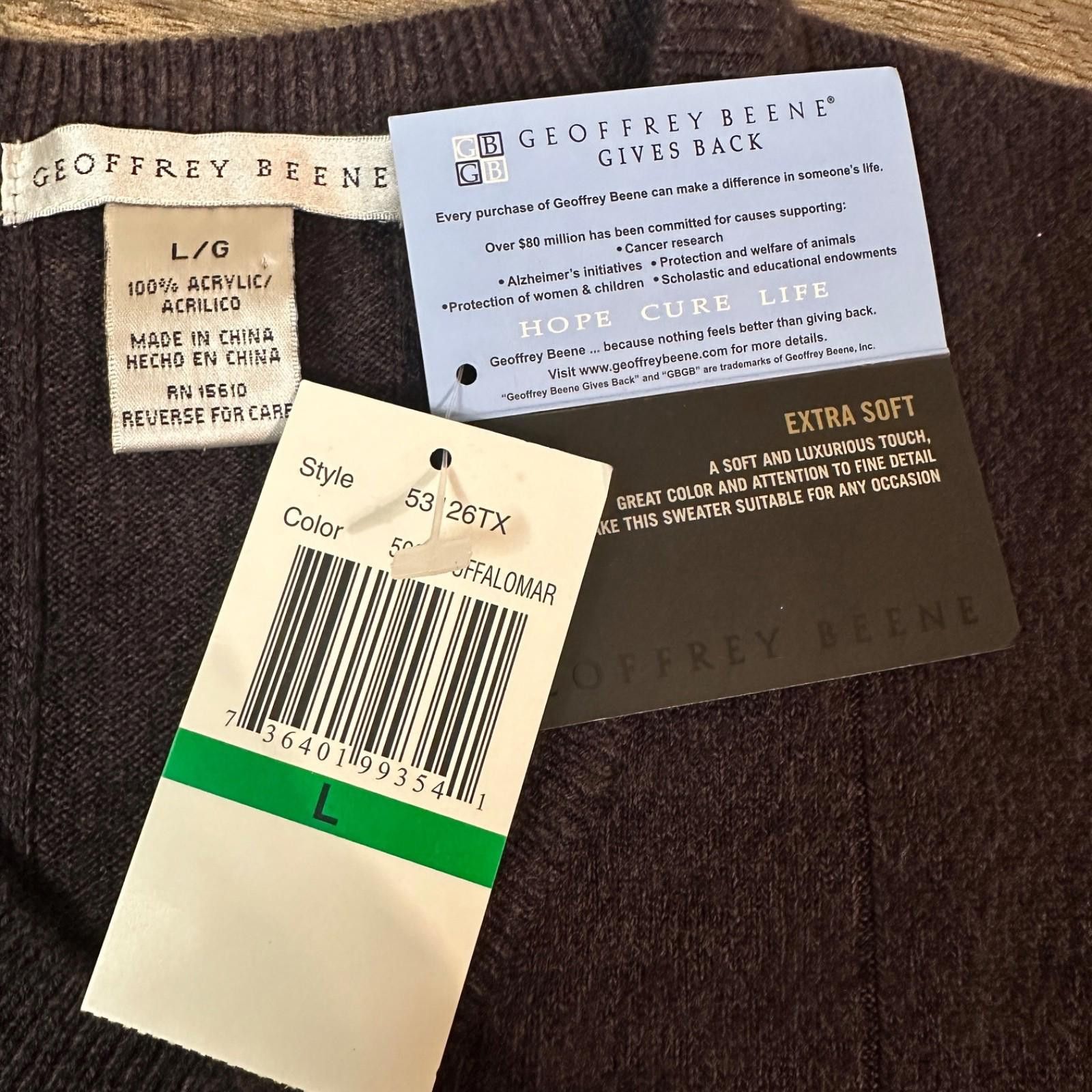 Other Geoffrey Beene Brown Knit Sweater Vest Mens L Soft V-Neck Size US L / EU 52-54 / 3 - 2 Thumbnail