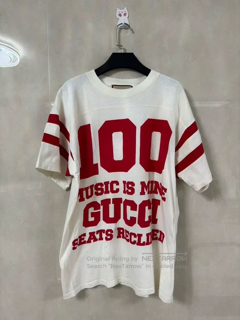 Gucci Gucci White and red digital logo printed short sleeves Size US S / EU 44-46 / 1 - 1 Thumbnail