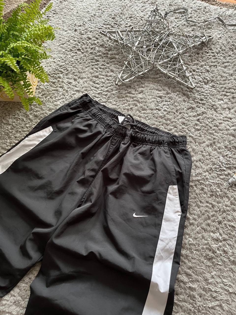 Nike × Vintage 00s Nike Pants Nylon Logo Swoosh Rare Drill Size US 35 - 5 Thumbnail