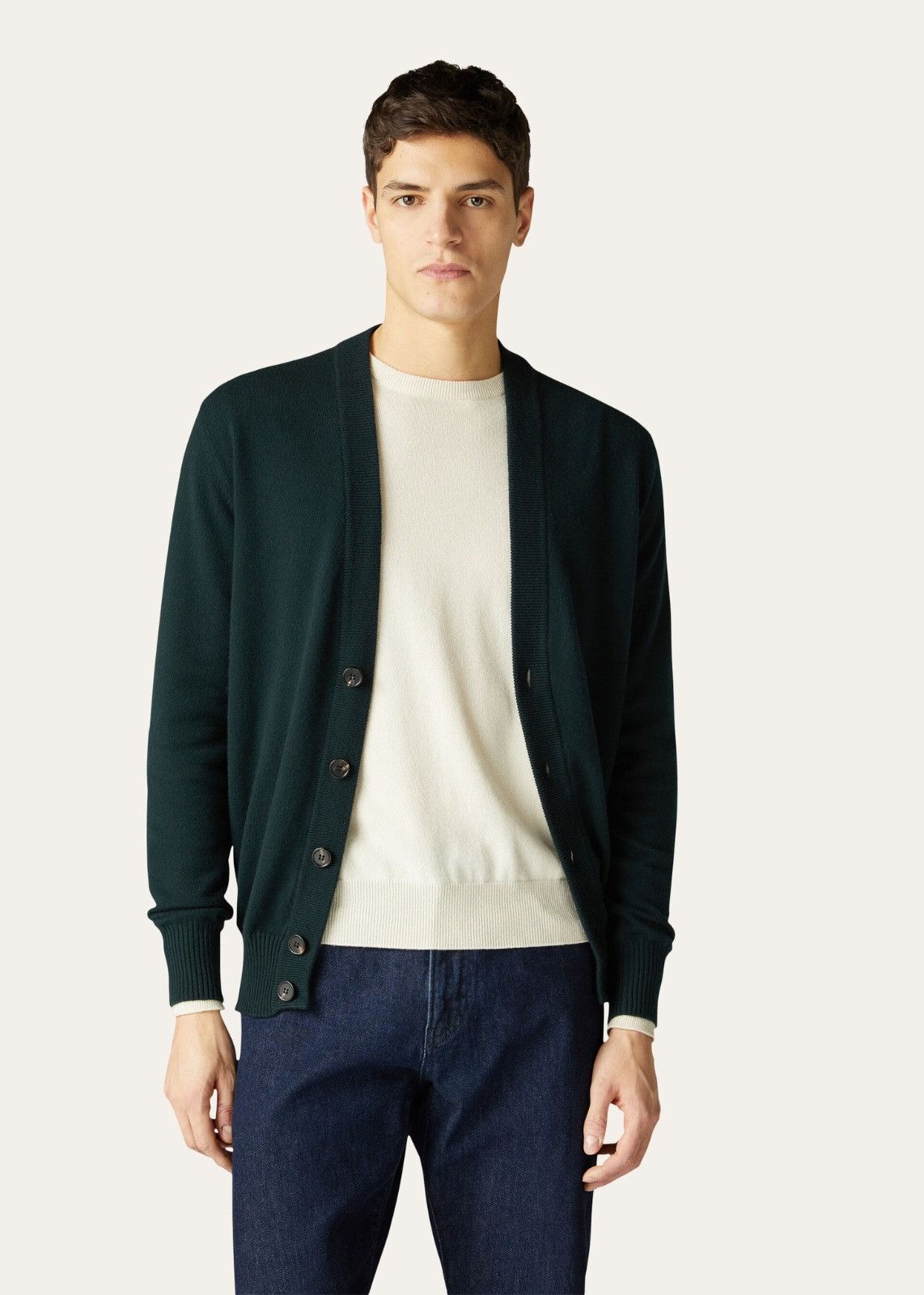 Loro Piana o1srvl11e1224 Baby Cashmere Cardigan in Dark Green Size US XL / EU 56 / 4 - 3 Thumbnail