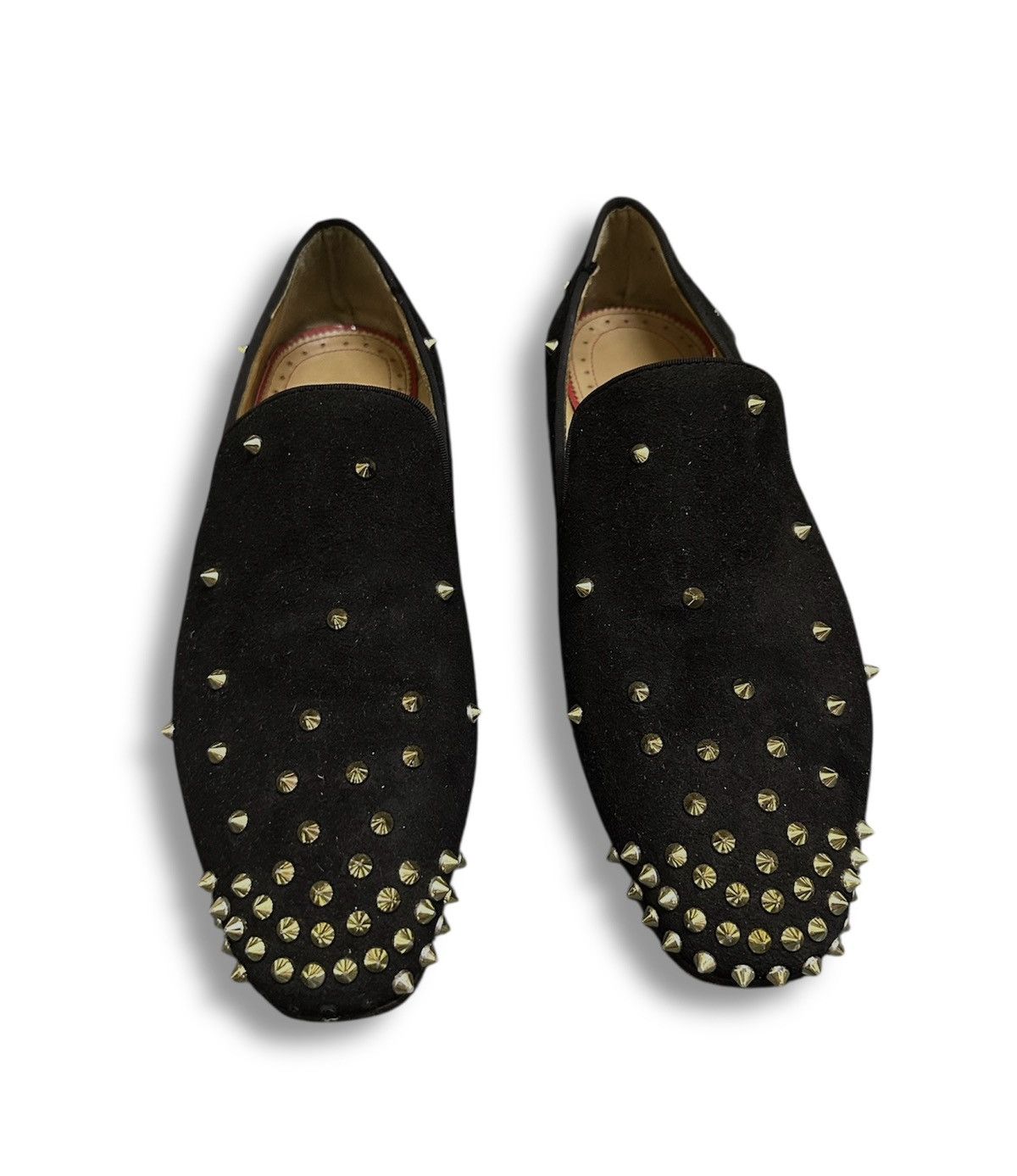 Christian Louboutin Black Suede Christian Louboutin Spikes Slip on Casual Loafer Size US 10 / EU 43 - 2 Thumbnail