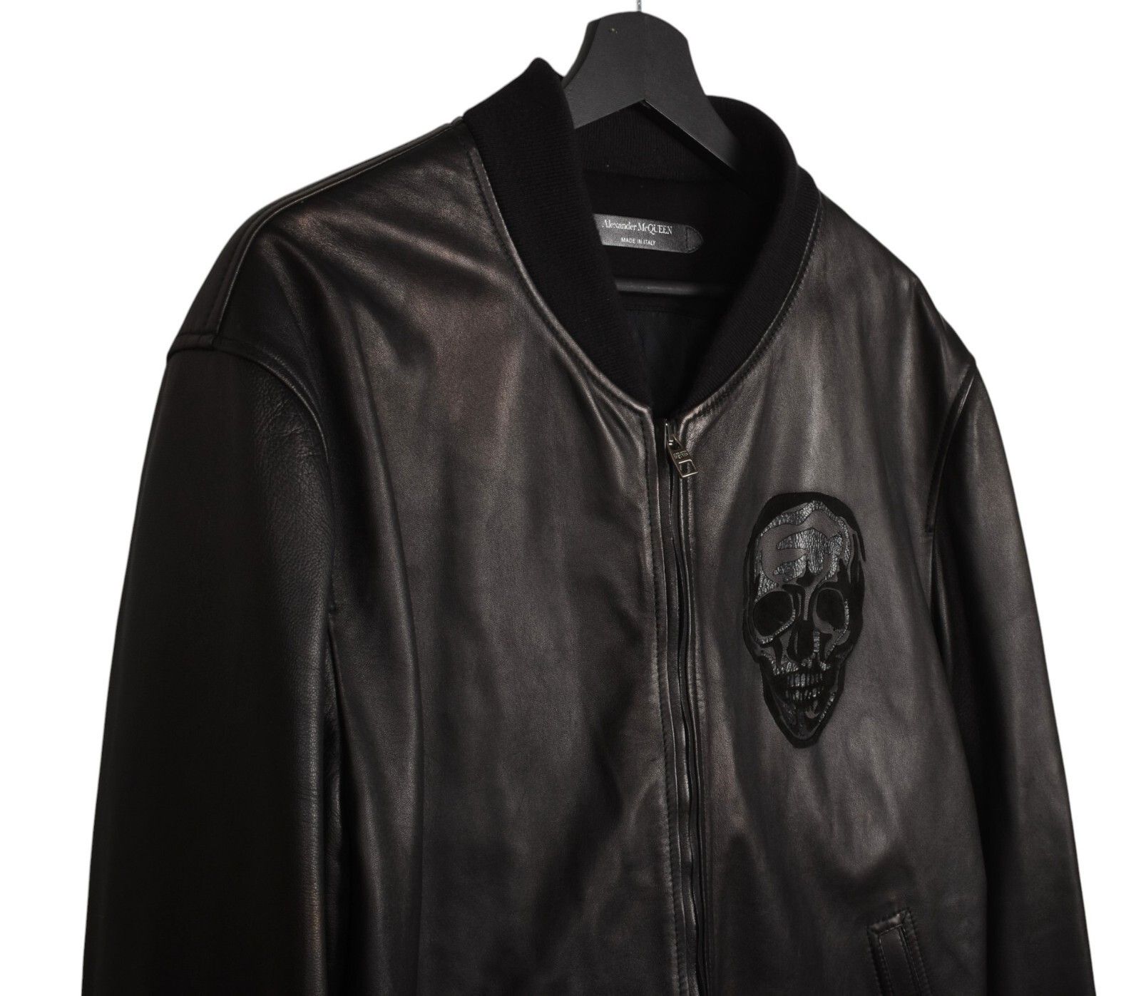 Alexander McQueen Alexander Mcqueen Leather Men Jacket Bomber IT54/XL, S1455 Size US L / EU 52-54 / 3 - 3 Thumbnail