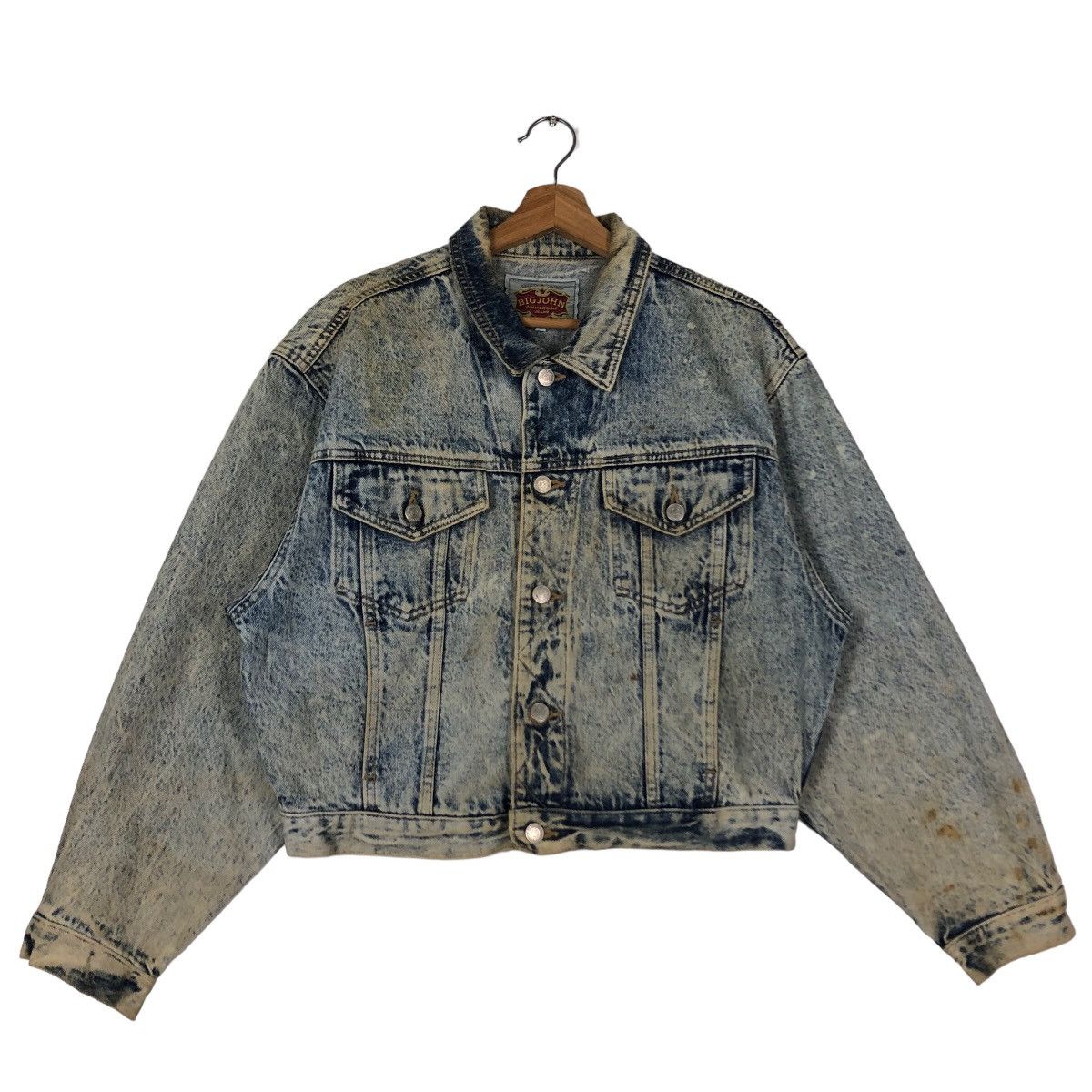 Japanese Brand 🔥90’s Vintage Cropped Trucker Denim Jacket Big John Size US M / EU 48-50 / 2 - 1 Thumbnail