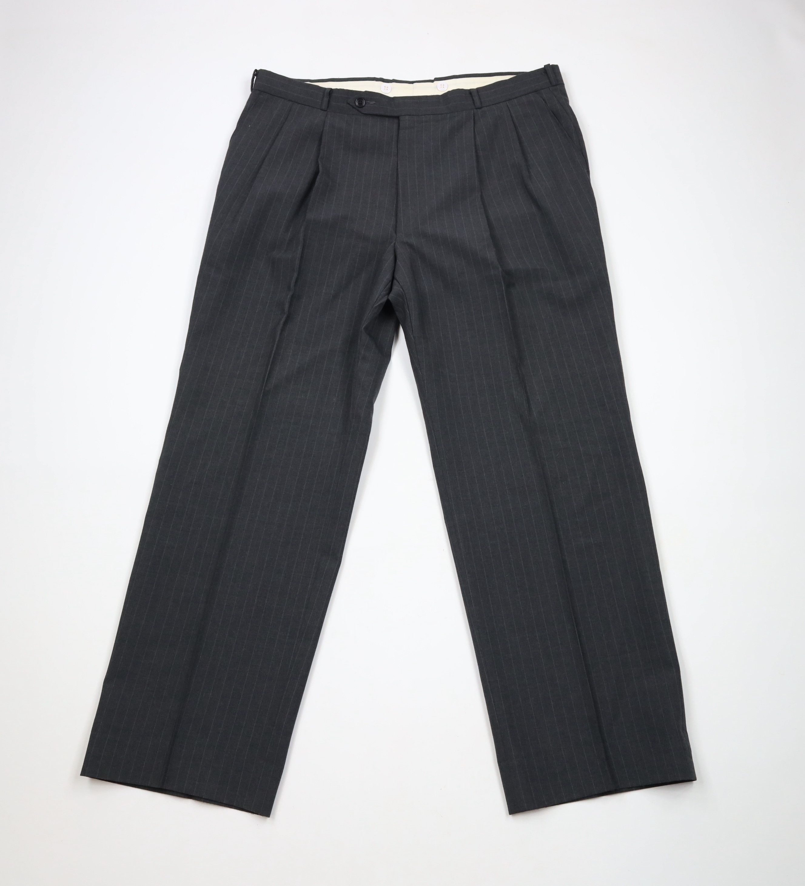 Vintage Vintage 70s Streetwear Pinstriped Bell Bottoms Chino Pants Size US 40 / EU 56 - 1 Thumbnail