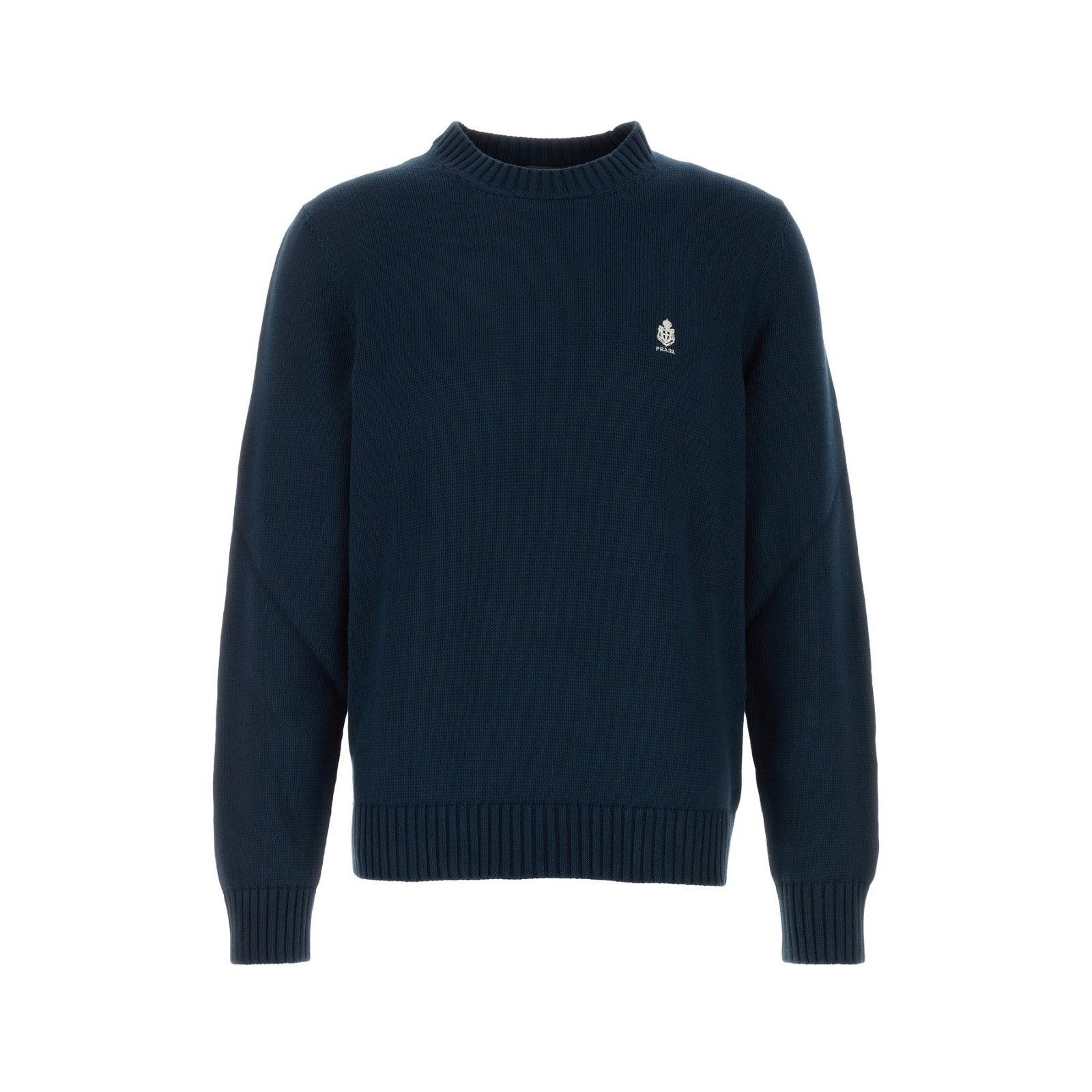Prada PRADA Navy Blue Cotton Sweater New & Authentic (Men's size:L Size US L / EU 52-54 / 3 - 1 Thumbnail