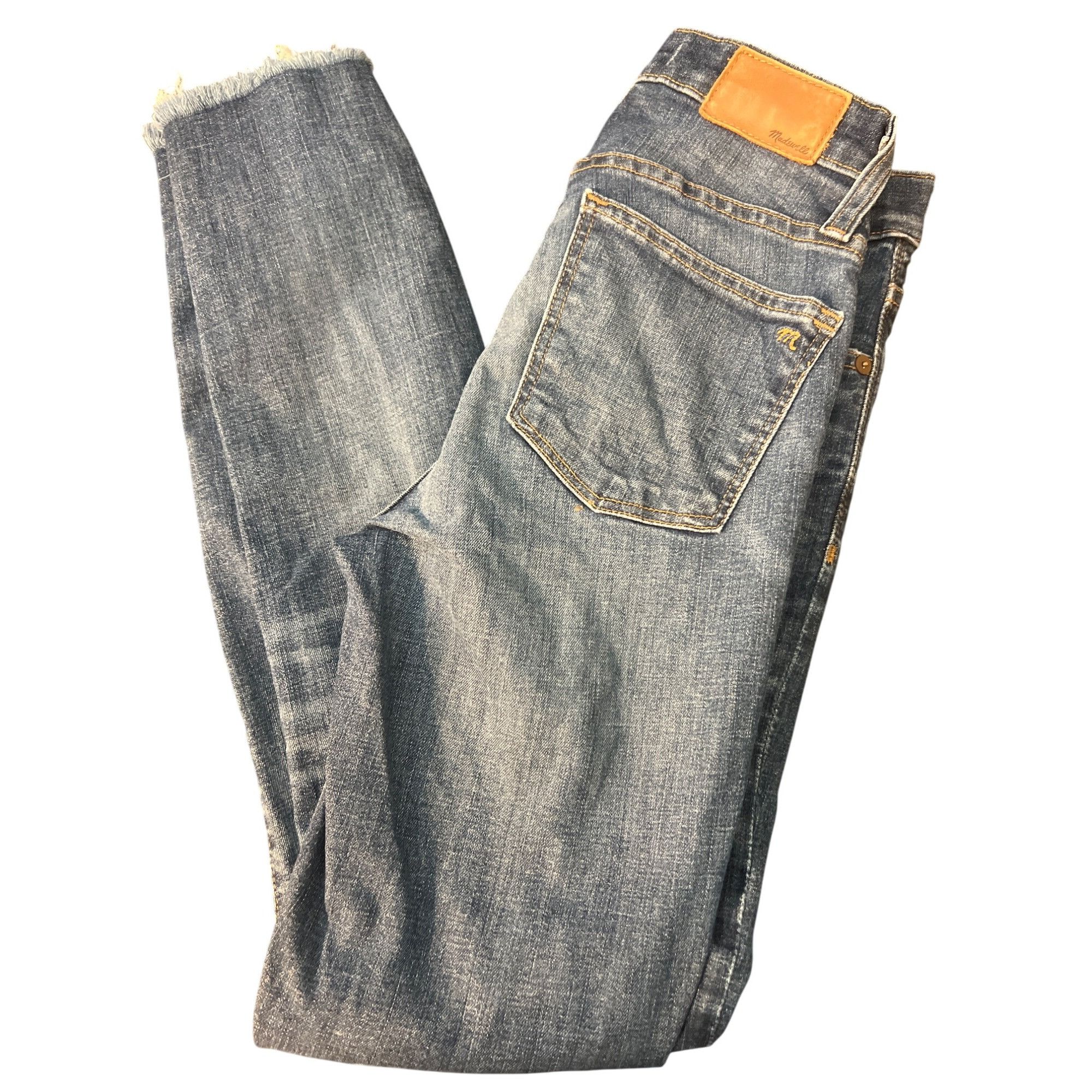 Madewell Madewell 9" High Rise Skinny Distressed Jeans Denim Frayed H Size 42" / US 20 - 4 Thumbnail