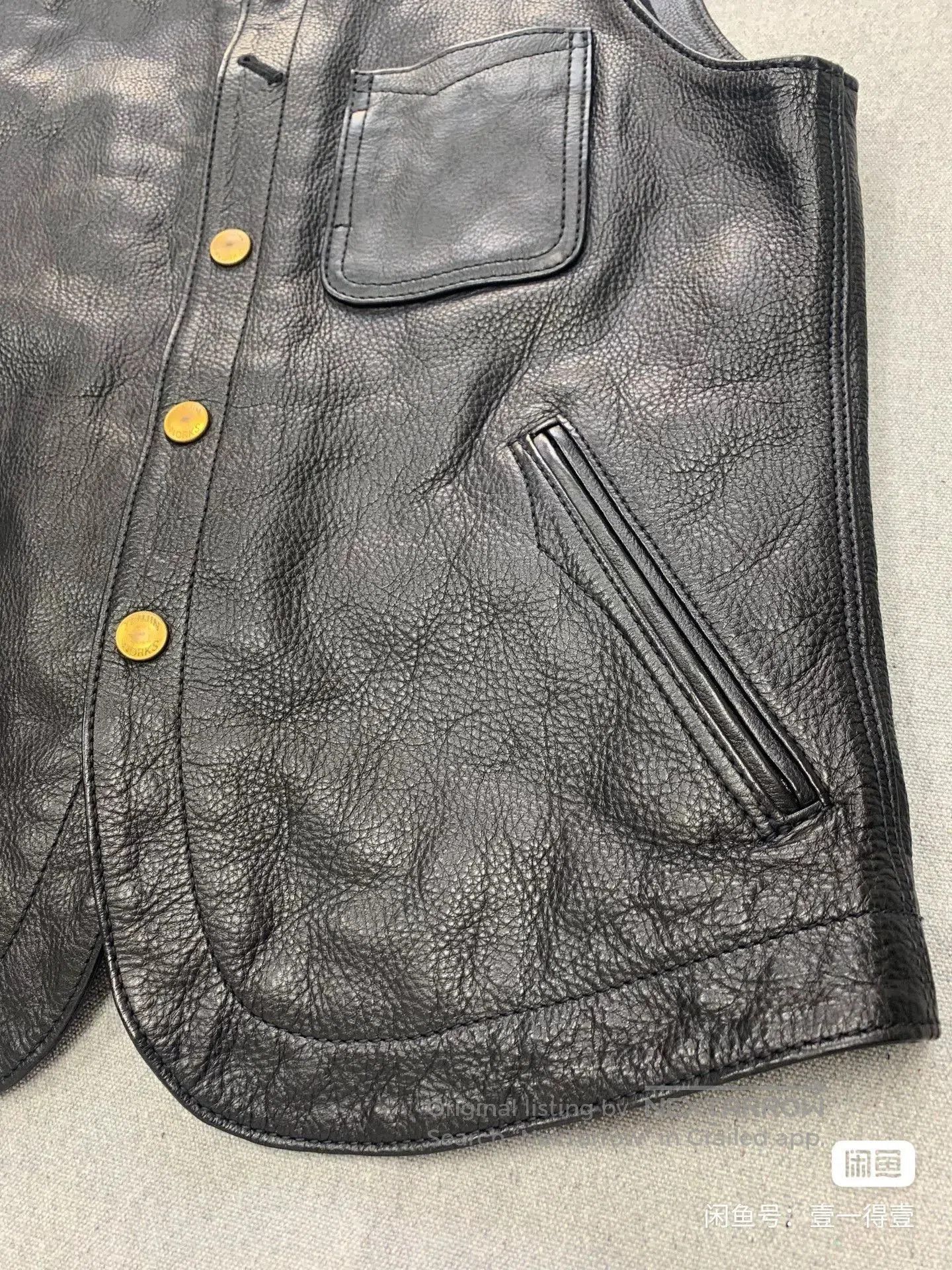 The Real McCoy's Tenjin Leather Vest for Sale. Size US M / EU 48-50 / 2 - 8 Thumbnail