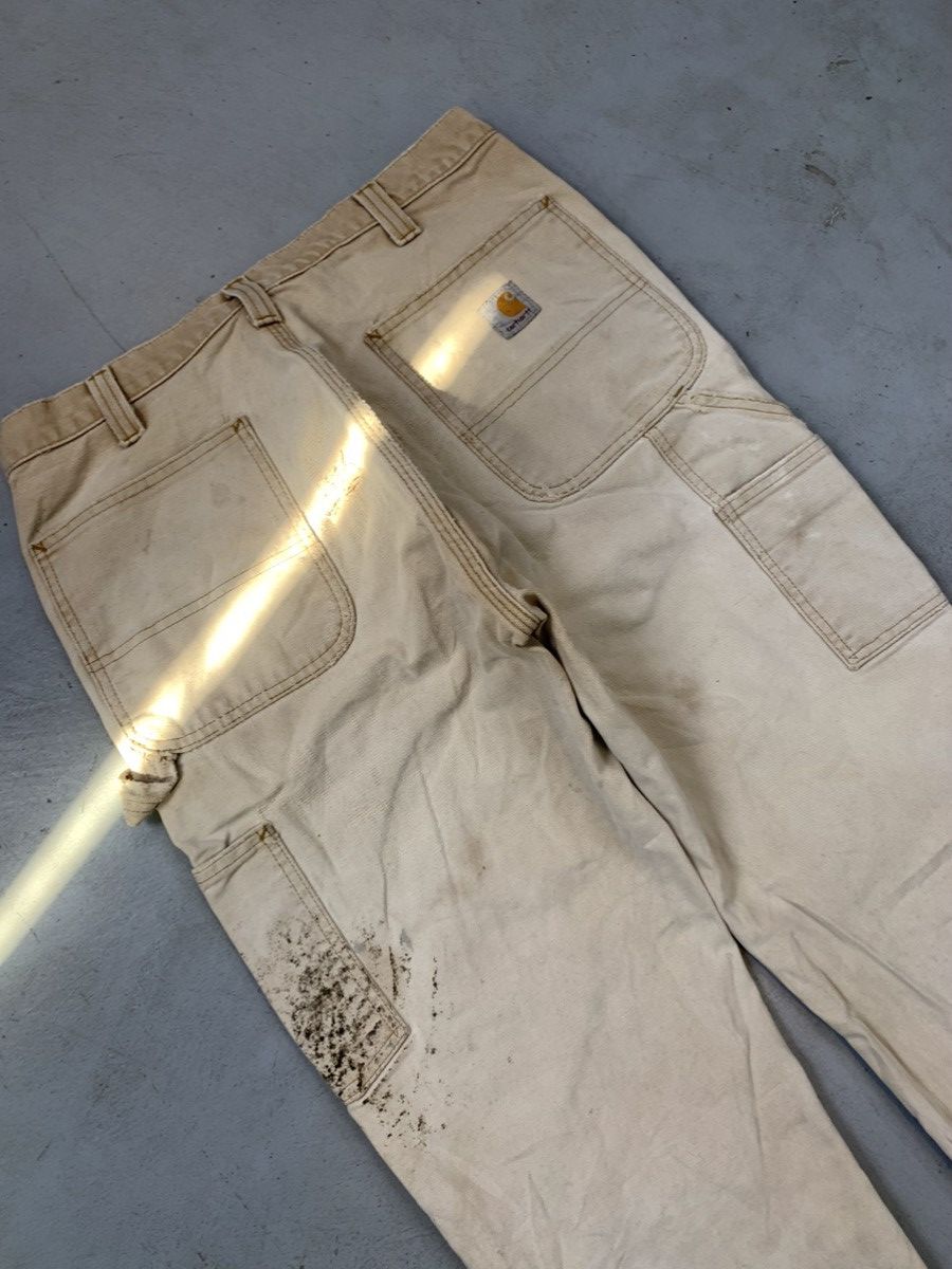Carhartt Vintage Carharttt B01 BRN sun-fade double knee workwear Size US 32 / EU 48 - 4 Thumbnail