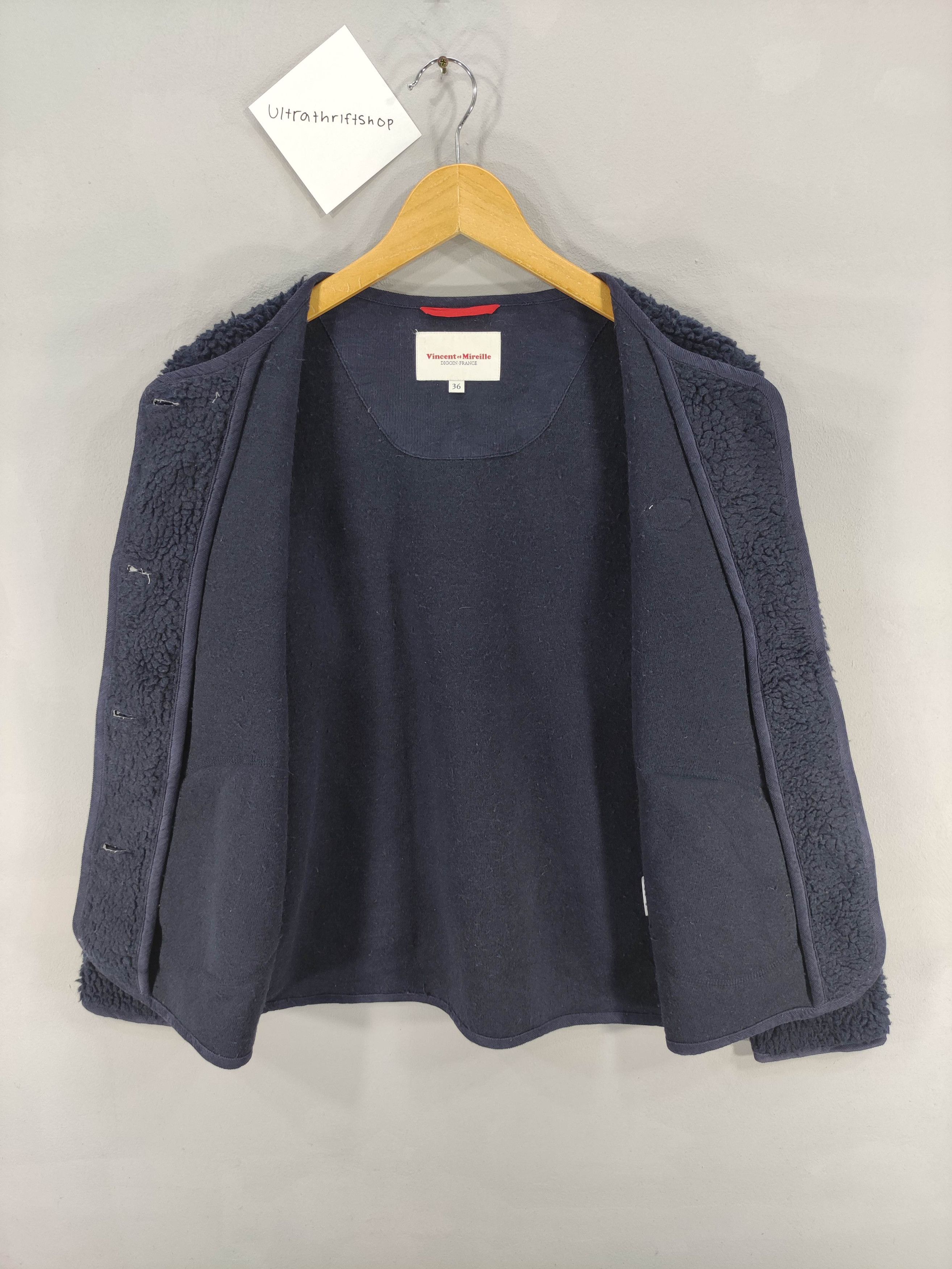 Japanese Brand Vintage Vincent Et Mireille Sherpa Jacket Size S / US 4 / IT 40 - 4 Thumbnail