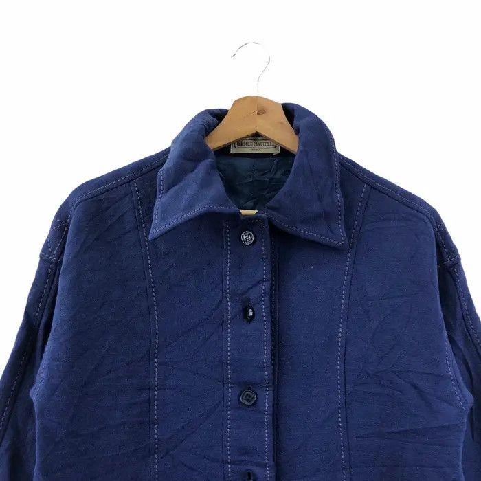 Vintage Vtg 90’ MISS PIATTELLI ROMA Blue Indigo Natural Dye Jacket Size M / US 6-8 / IT 42-44 - 2 Thumbnail