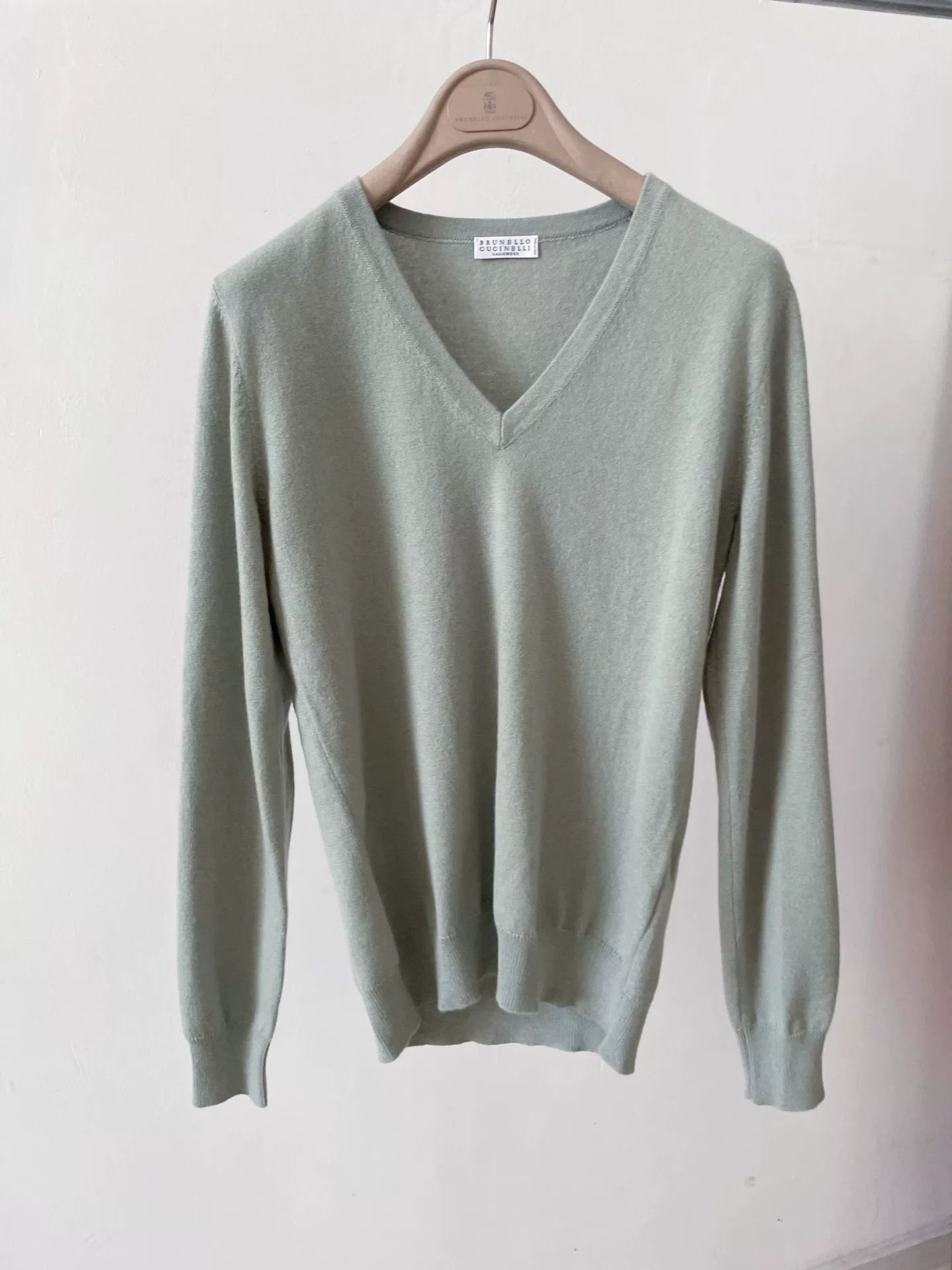 Brunello Cucinelli Brunello Cucinelli Green Cashmere Sweater Size US S / EU 44-46 / 1 - 1 Thumbnail