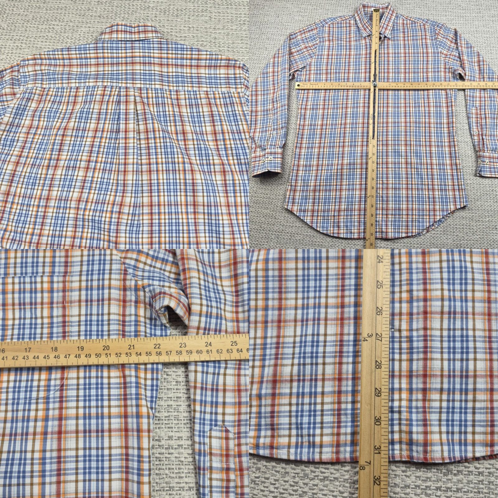 Peter Millar Peter Millar Button Up Shirt Mens Medium Plaid Long Sleeve Cotton Casual Shirt Size US M / EU 48-50 / 2 - 8 Thumbnail