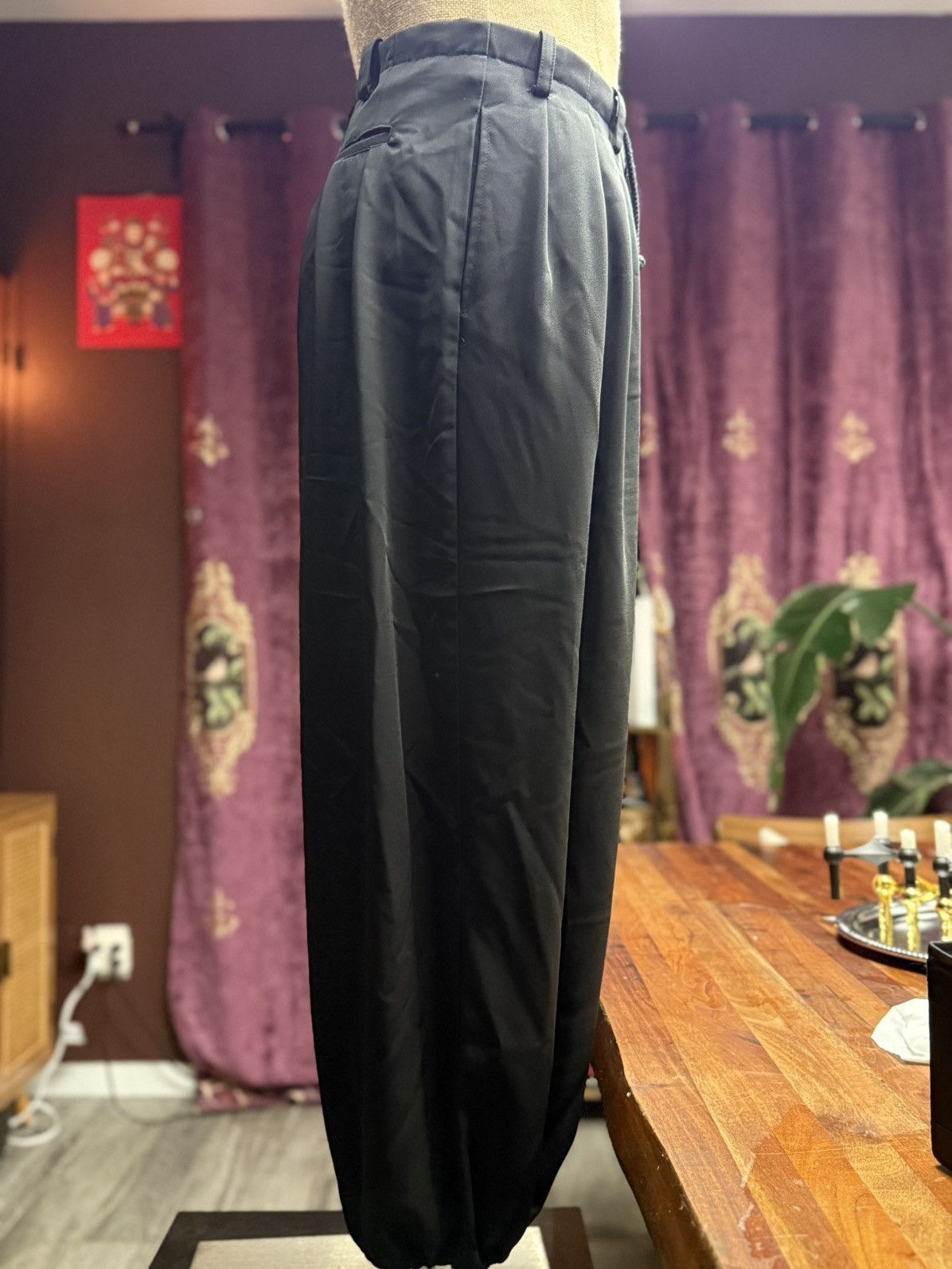 Other Black Pleated Drawstring Cuff Pants – Modern, Minimal Size US 29 - 7 Thumbnail