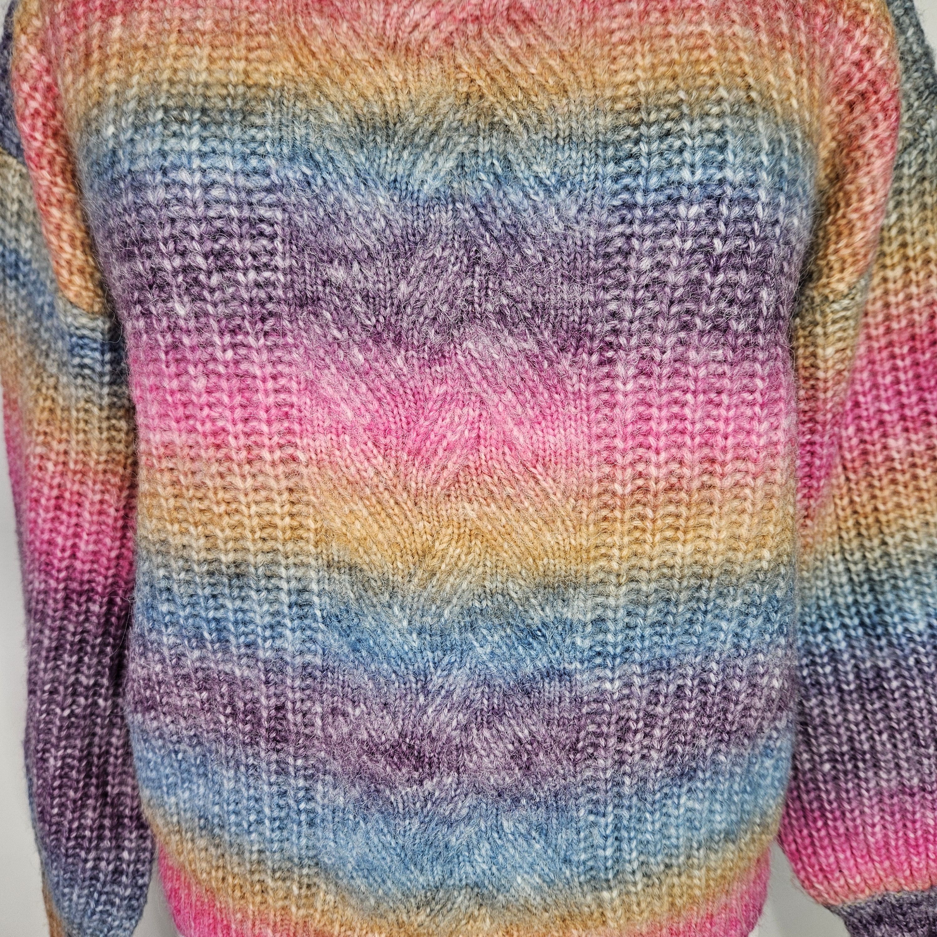 Other ee:some Size S/M Sweater Space Dye Ombre Rainbow Chunky Knit Size M / US 6-8 / IT 42-44 - 5 Thumbnail