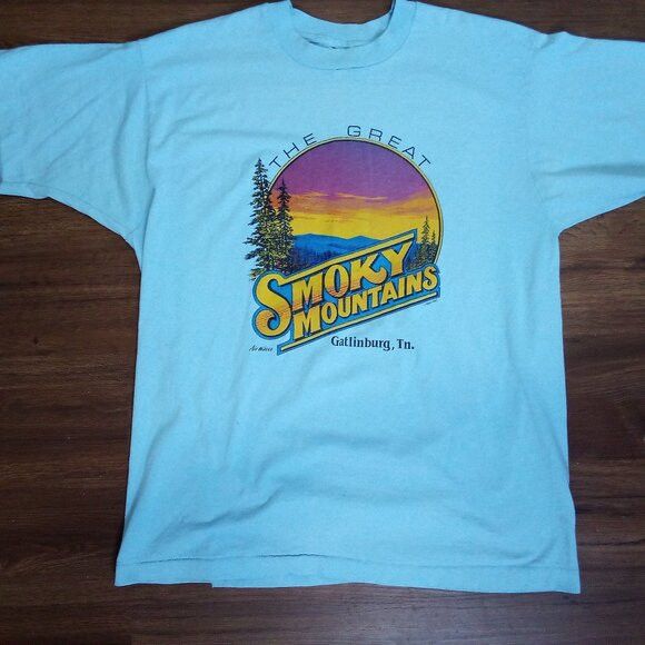 Other Vintage Air Waves Great Smoky Mountains Tennessee T-Shirt Size US L / EU 52-54 / 3 - 2 Thumbnail