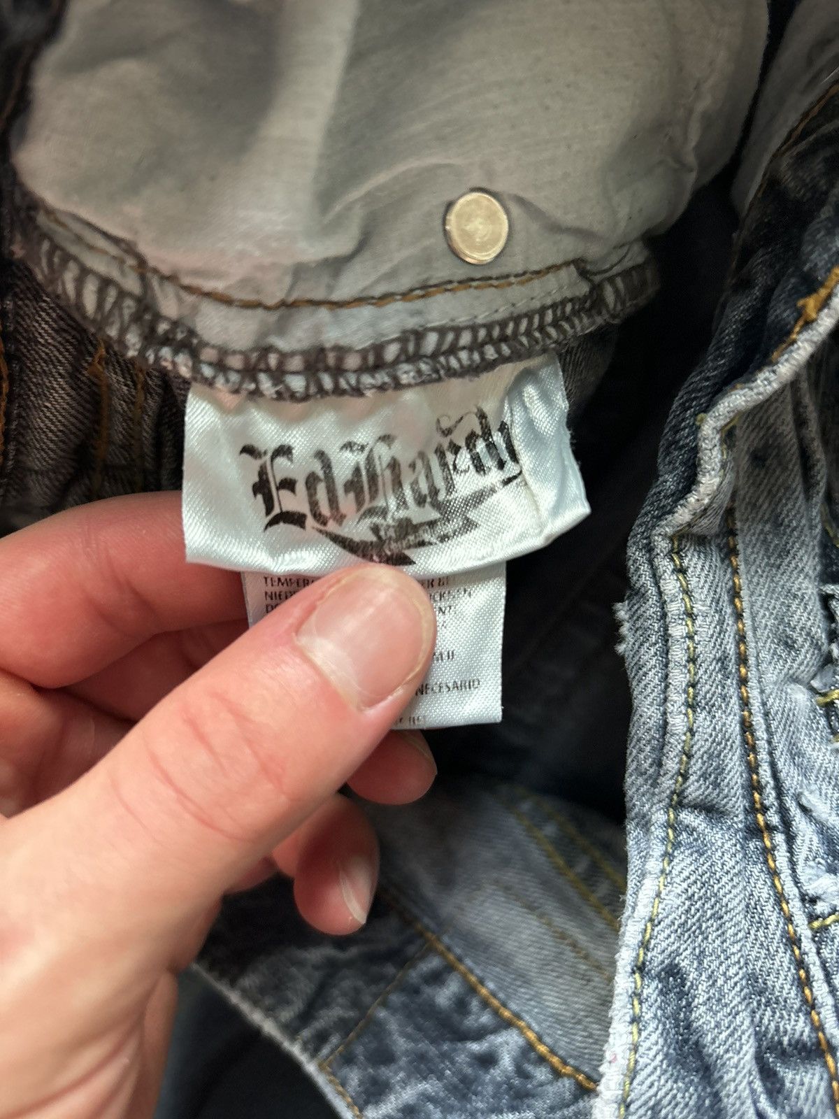 Ed Hardy × Vintage Vintage Ed Hardy Denim Size US 34 / EU 50 - 11 Thumbnail