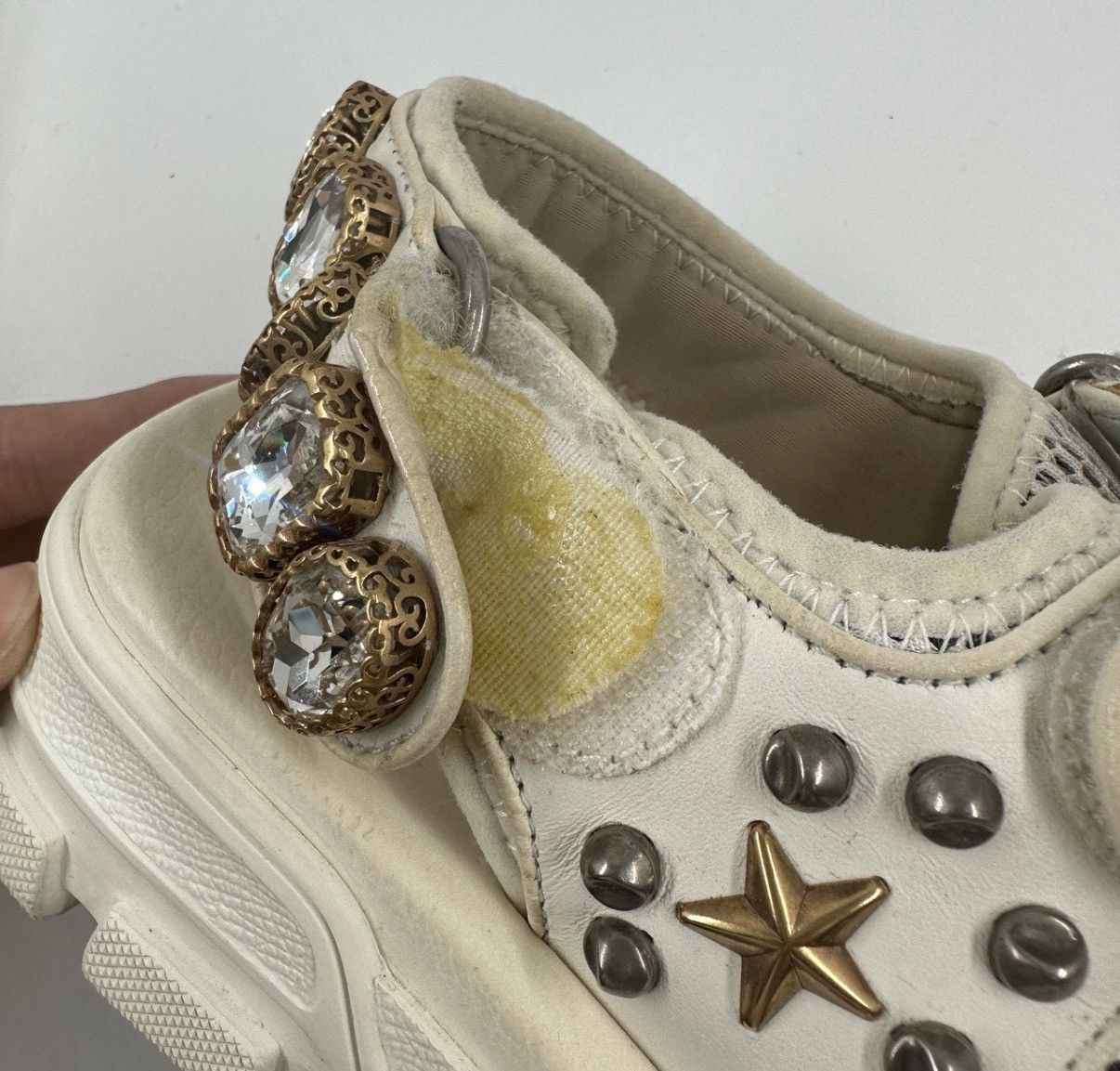 Gucci Gucci Square Diamond White Platform Sandals K12 Size US 5 / IT 35 - 5 Thumbnail