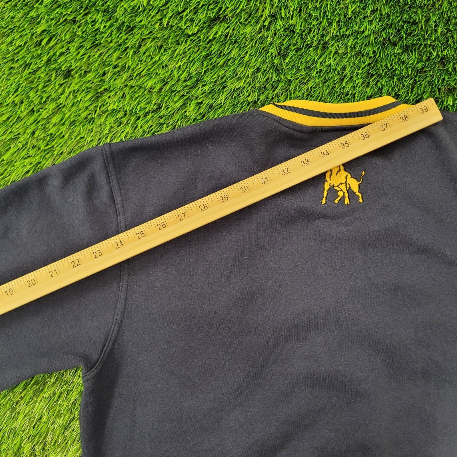 Vintage VTG Charlotte Varsity Ringer Sweatshirt XL Blue Yellow Y2K Size US XL / EU 56 / 4 - 7 Thumbnail
