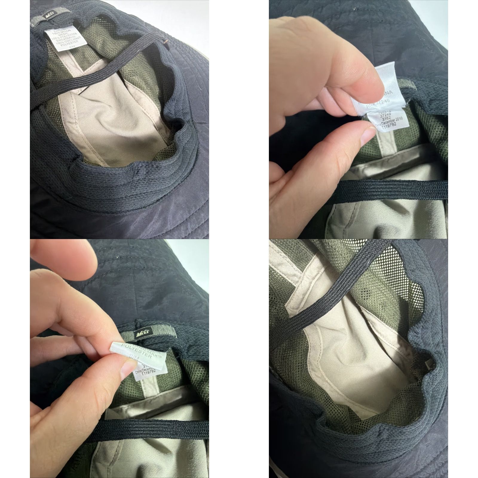 Vintage REI Gray Boonie Hat Fishing Hiking Coolmax Nylon Vented Size M Stains Men Size ONE SIZE - 10 Thumbnail