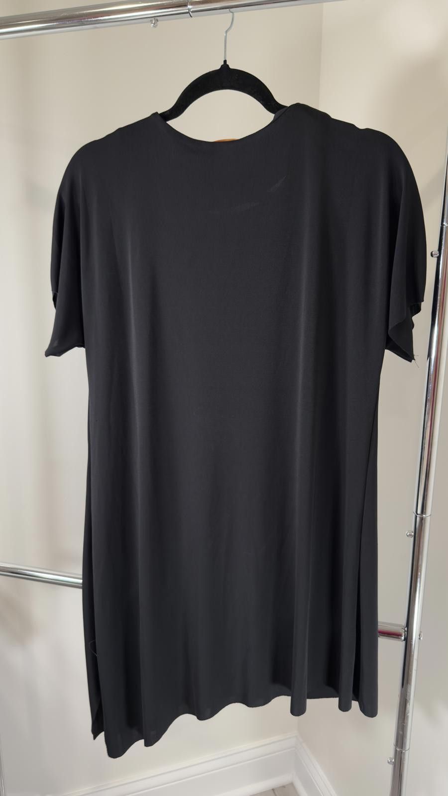 Other Chic Black Asymmetrical T-Shirt by Catherine Malandrino Size L / US 10 / IT 46 - 3 Thumbnail