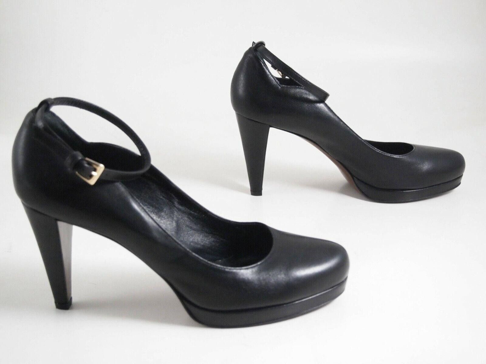 Walter Steiger Walter Steiger High Heel Sandals Black Leather US 10.5 EU 41 Size US 10.5 / IT 40.5 - 4 Thumbnail