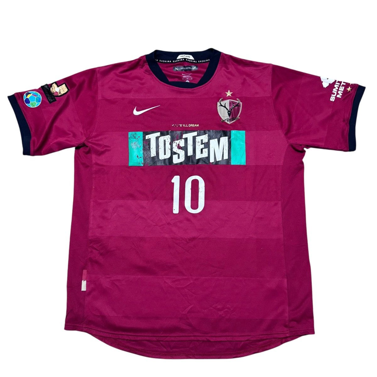 Nike Vintage Kashima Antlers Jersey Motoyama Nike 2010 Size US XL / EU 56 / 4 - 1 Thumbnail