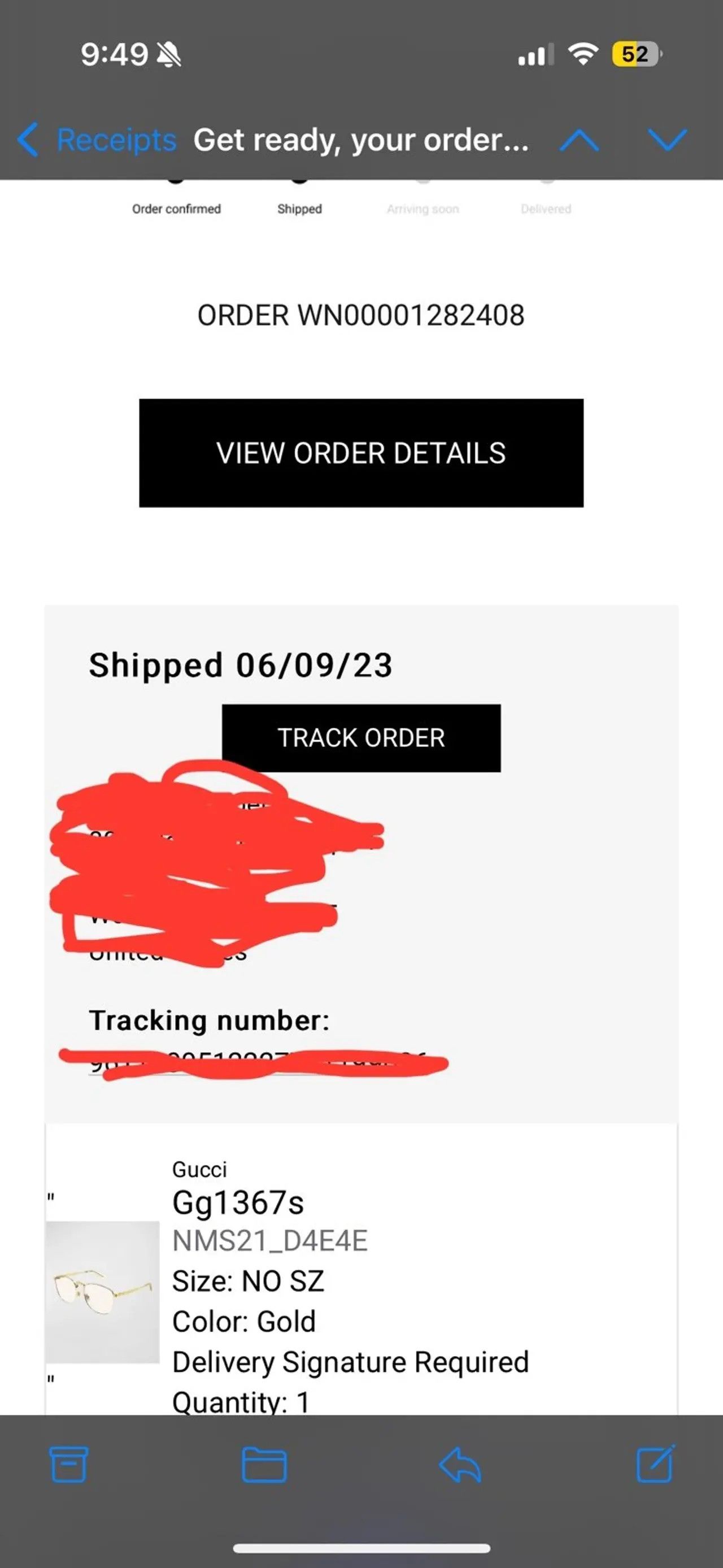 Gucci Gucci Glasses Size ONE SIZE - 5 Thumbnail