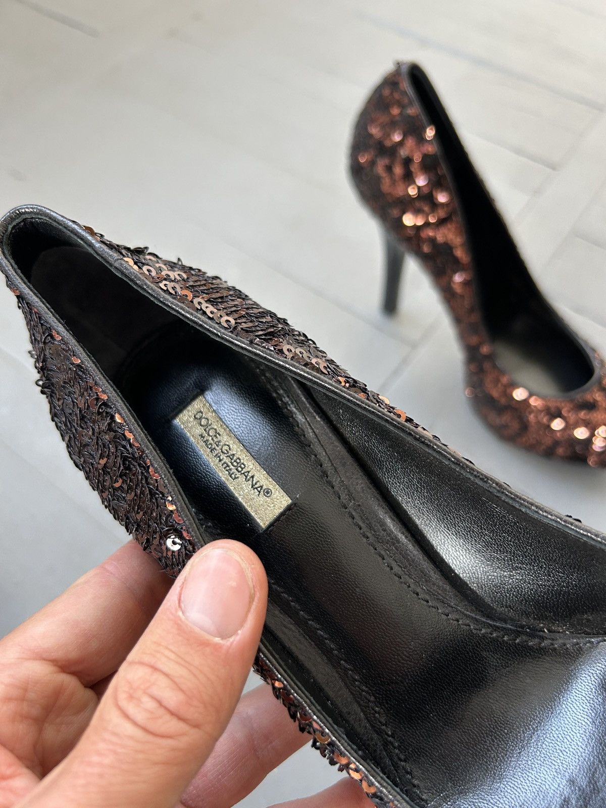 Dolce & Gabbana Dolce&Gabbana heels with sequins Size US 8.5 / IT 38.5 - 6 Thumbnail
