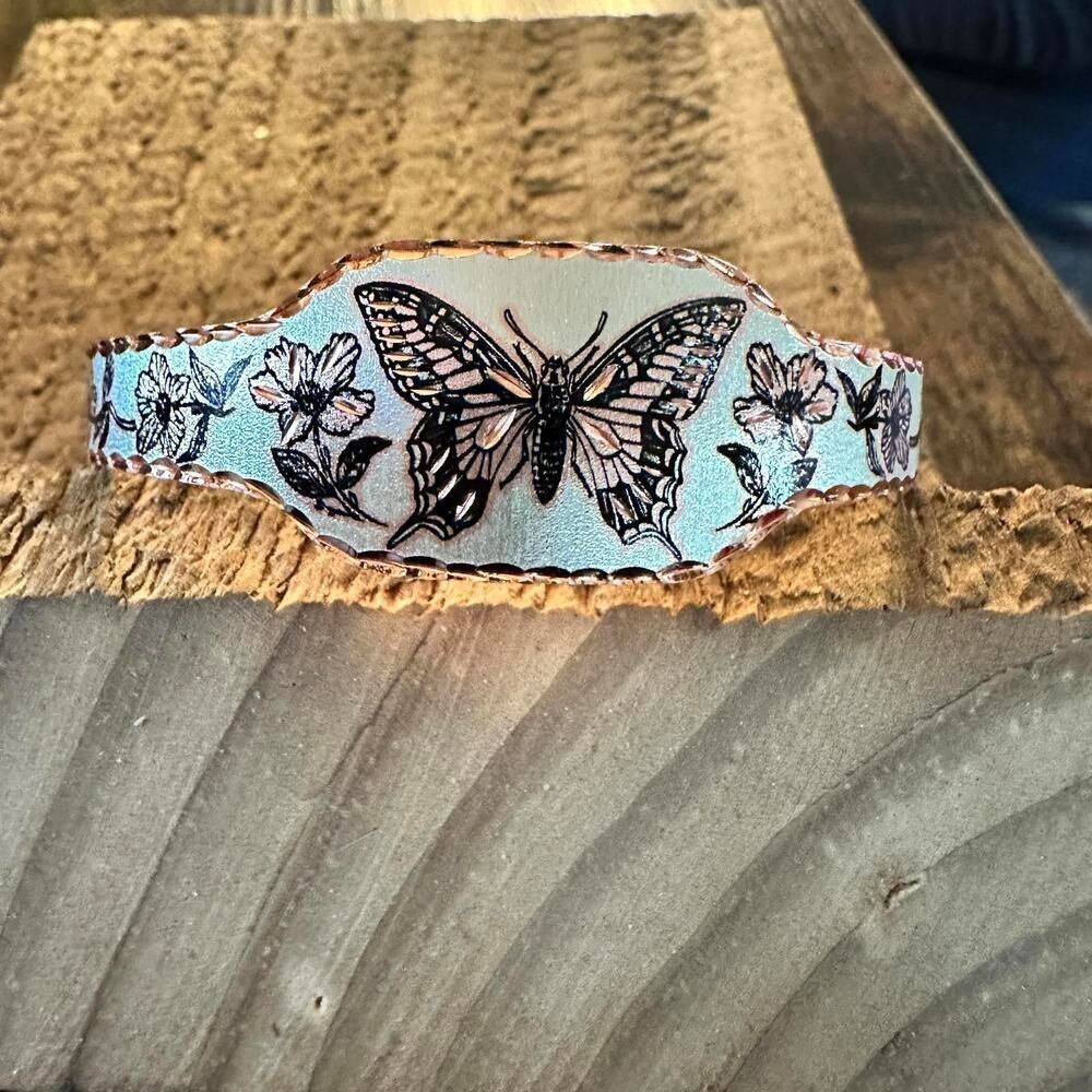Other Boho Copper Diamond Cut Elegant Butterfly Cuff Bracelet ,Gif Size ONE SIZE - 2 Thumbnail