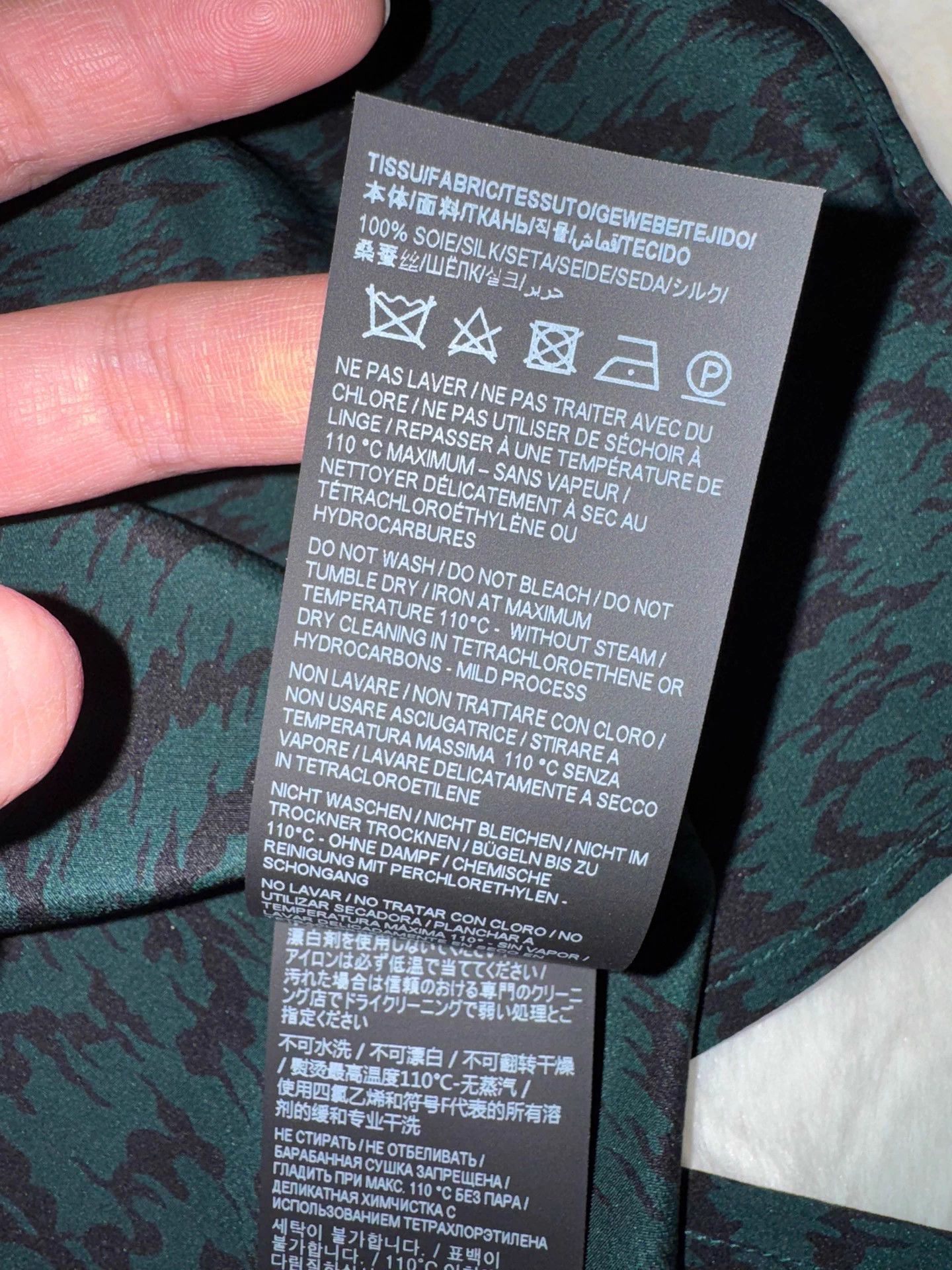 Saint Laurent Paris SLP silk mens emerald green 37 shirt new tags Size US S / EU 44-46 / 1 - 6 Thumbnail