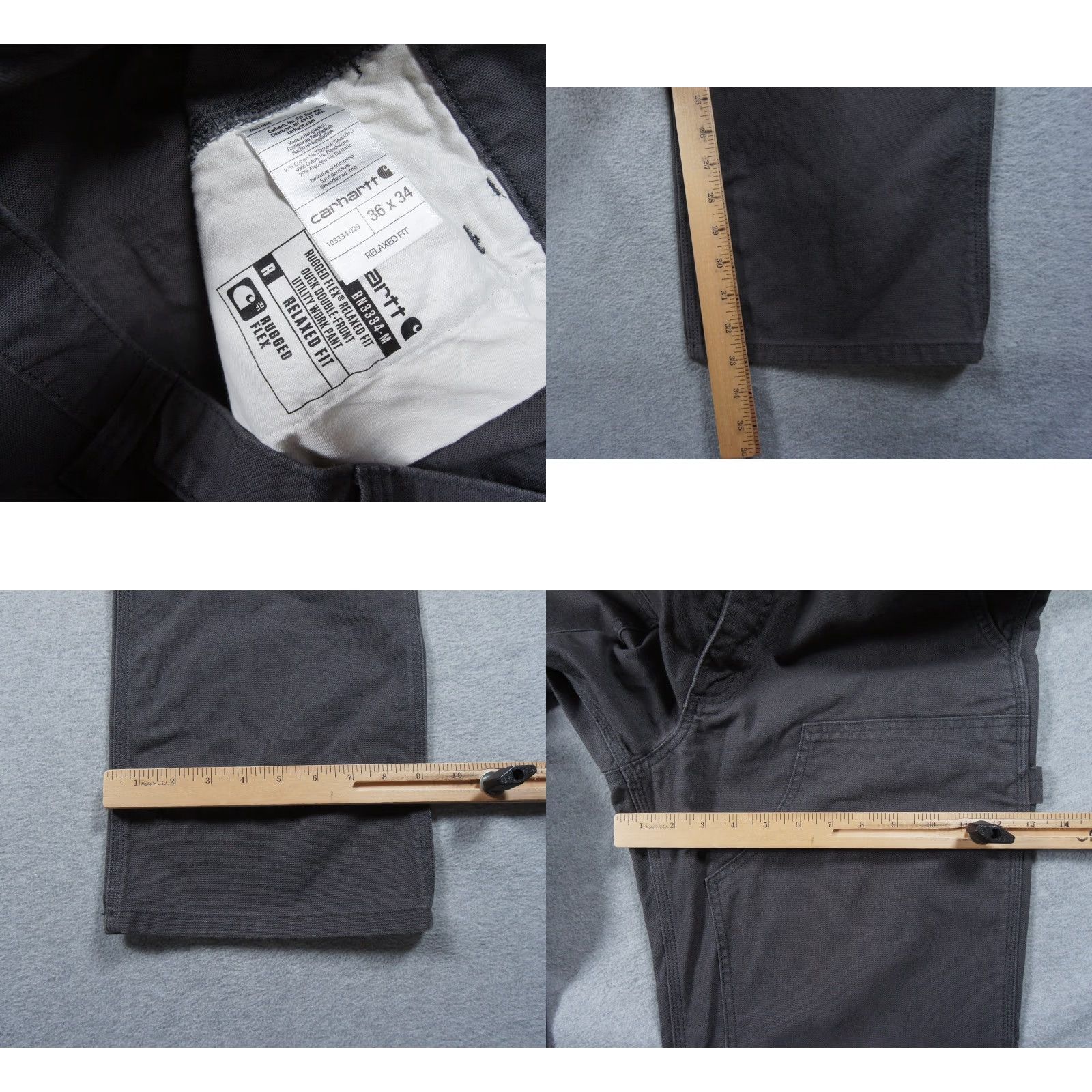 Carhartt Carhartt Pants Mens 36x34 Gray Rugged Flex Relaxed Fit Workwear Utility Duck Pants Mens 36 Gray Carhartt Rugged Flex Straight Dock? Size US 36 / EU 52 - 8 Thumbnail