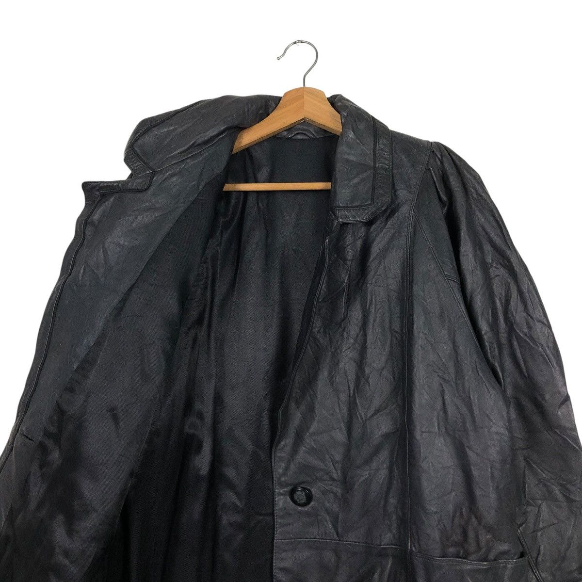 Japanese Brand 🔥VINTAGE GENUINE LEATHER JACKET DOUBLE BREAST OJATTI ITALY Size US M / EU 48-50 / 2 - 14 Thumbnail