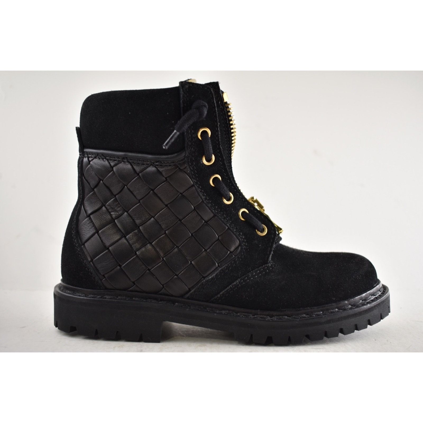 Balmain Balmain Taiga Ranger Leather Suede Gold Zipper Boots 36 Size US 6 / IT 36 - 2 Thumbnail