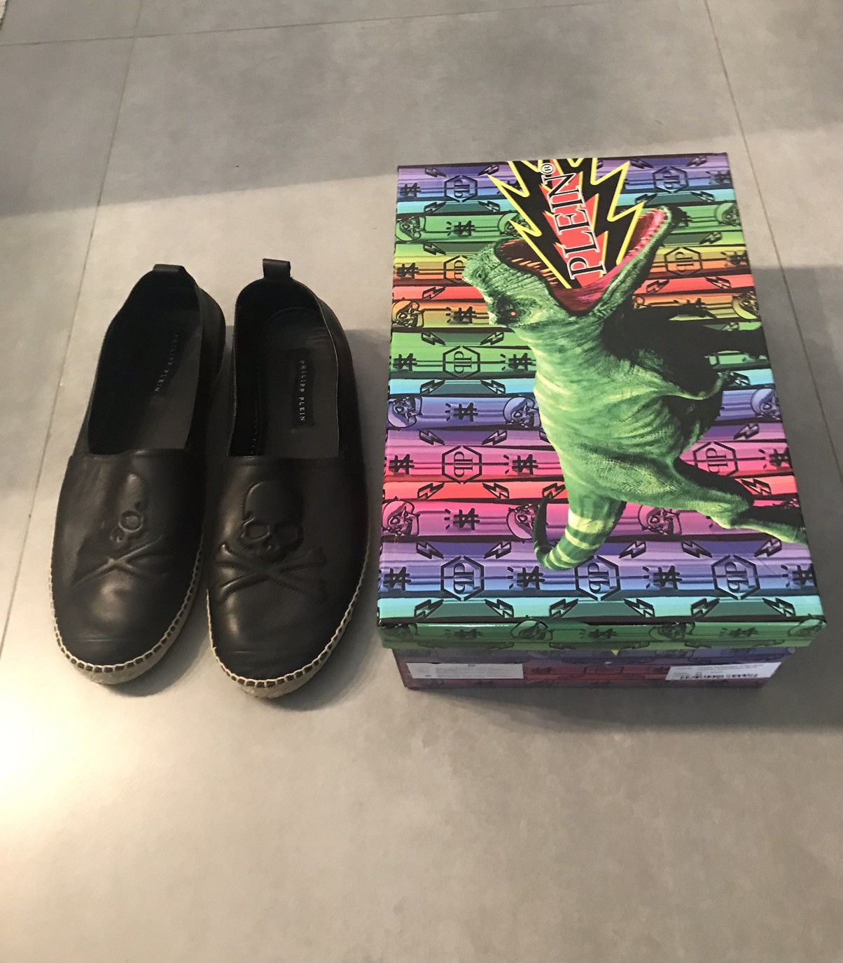Philipp Plein Philipp Plein black leather espadrilles Size US 11 / EU 44 - 4 Thumbnail