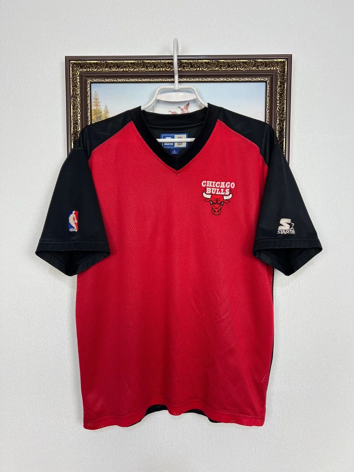 Starter Vintage Starter Chicago Bulls Warm Up Jersey Trikot Shirt Size US L / EU 52-54 / 3 - 1 Thumbnail