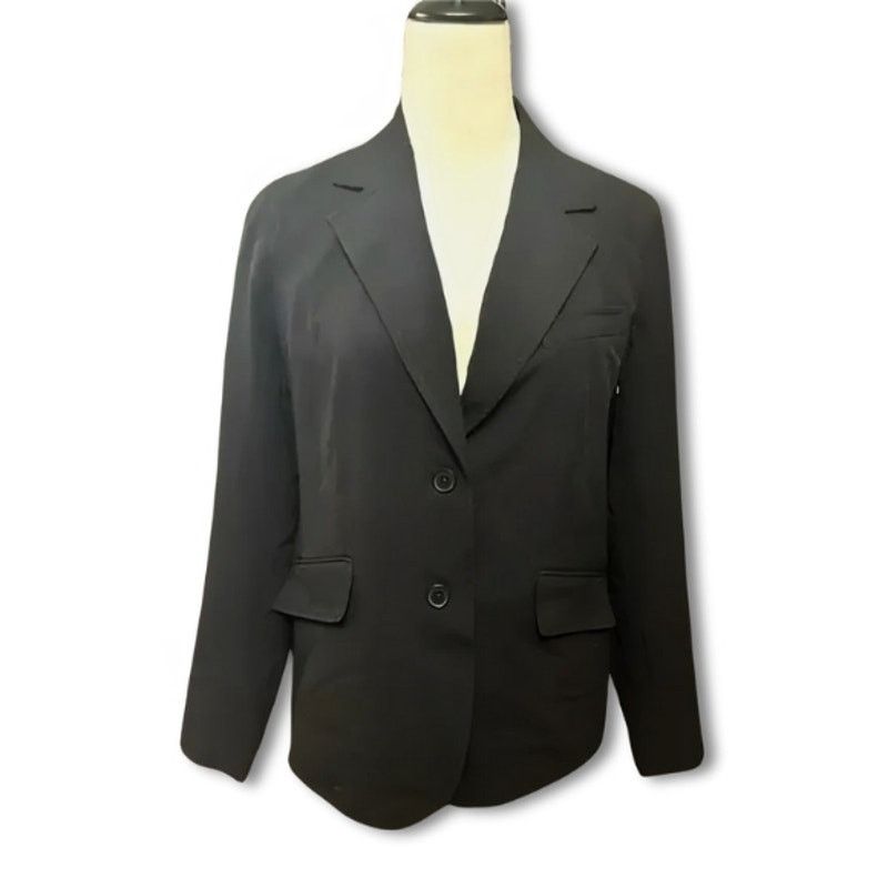 Anne Klein Ann Klein Blazer Jacket Notch Lapel Two Button Black Women 6 Size M / US 6-8 / IT 42-44 - 1 Thumbnail