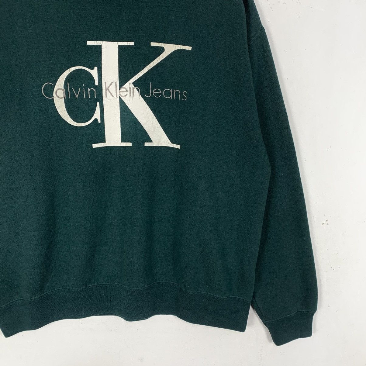 Calvin Klein vintage green Calvin Klein crewneck Streetwear sweatshirt Size US XL / EU 56 / 4 - 6 Thumbnail