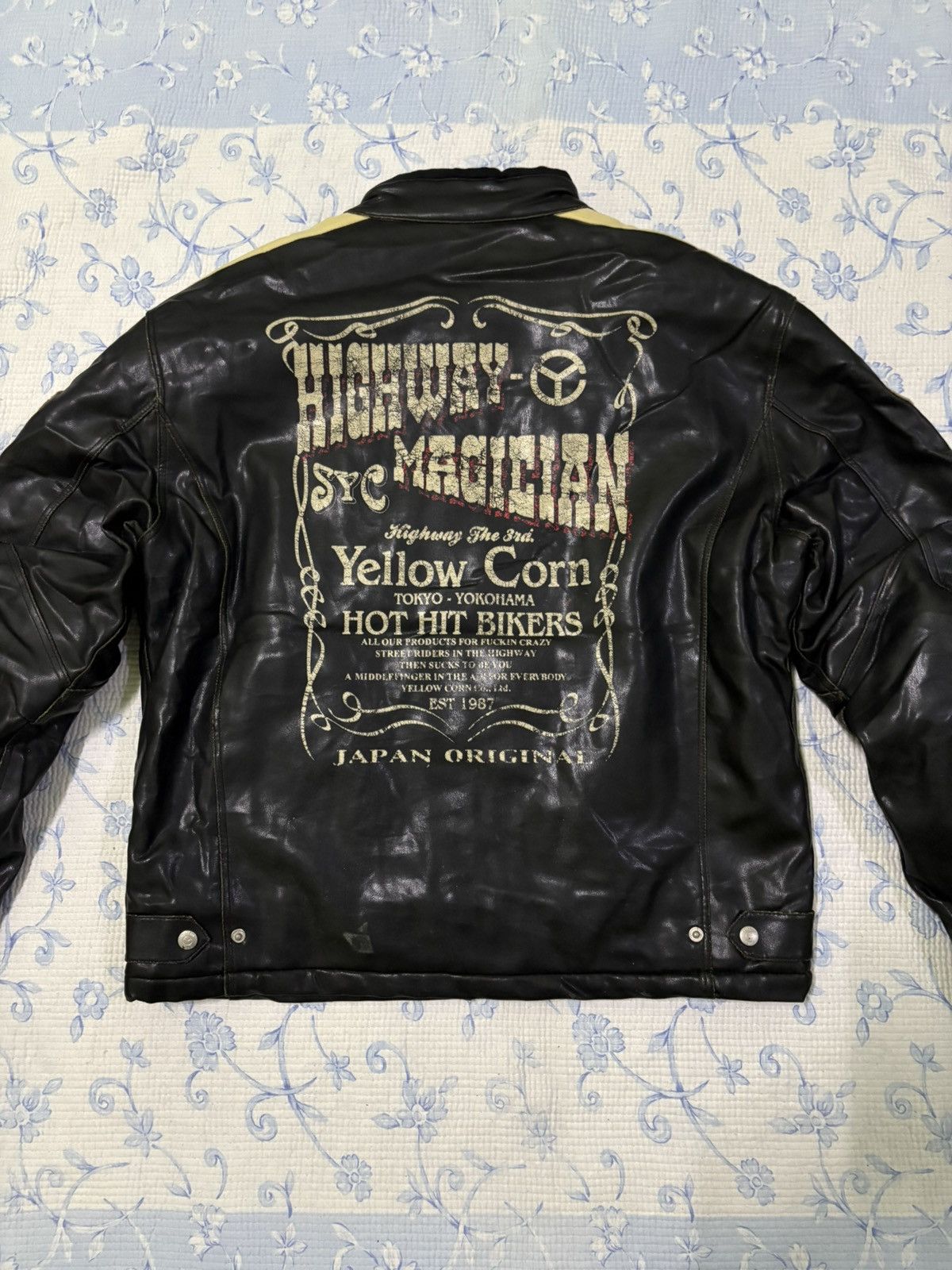 YELLOW CORN Yellow Corn Leather Jacket Highway Size US XL / EU 56 / 4 - 13 Thumbnail