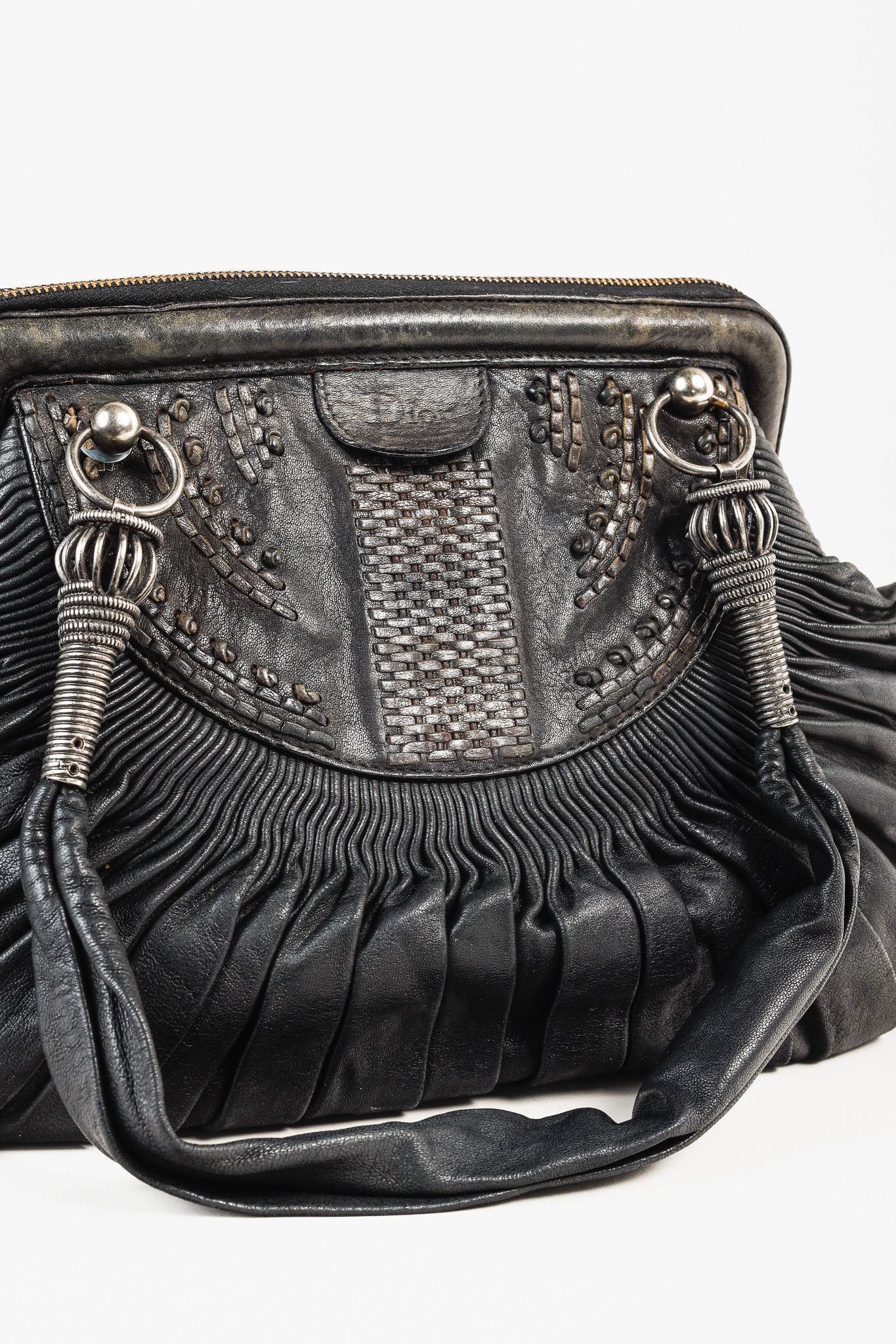 Dior Dior AW/07 Le Plisse Black Large Zipped Frame Bag Size ONE SIZE - 7 Thumbnail