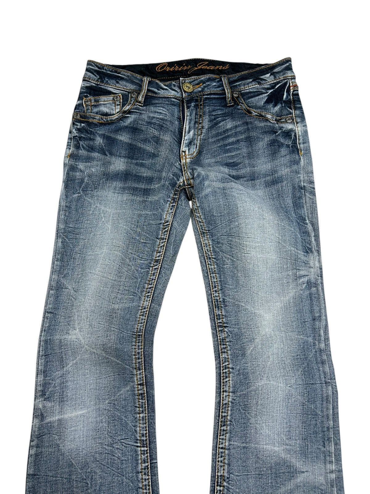 Hysteric Glamour × Japanese Brand Flare Origin Japan Jean Clawn Marks Storm Light Washe Unisex Size US 27 - 5 Thumbnail
