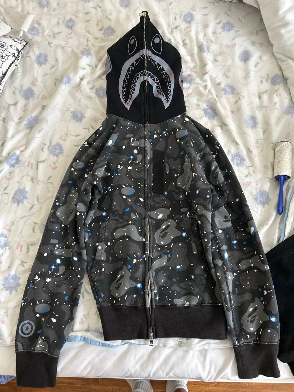 Bape space camo full zip outlet hoodie