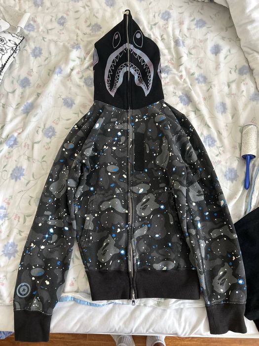 Bape Space Camo Shark Full Zip Hoodie Grailed