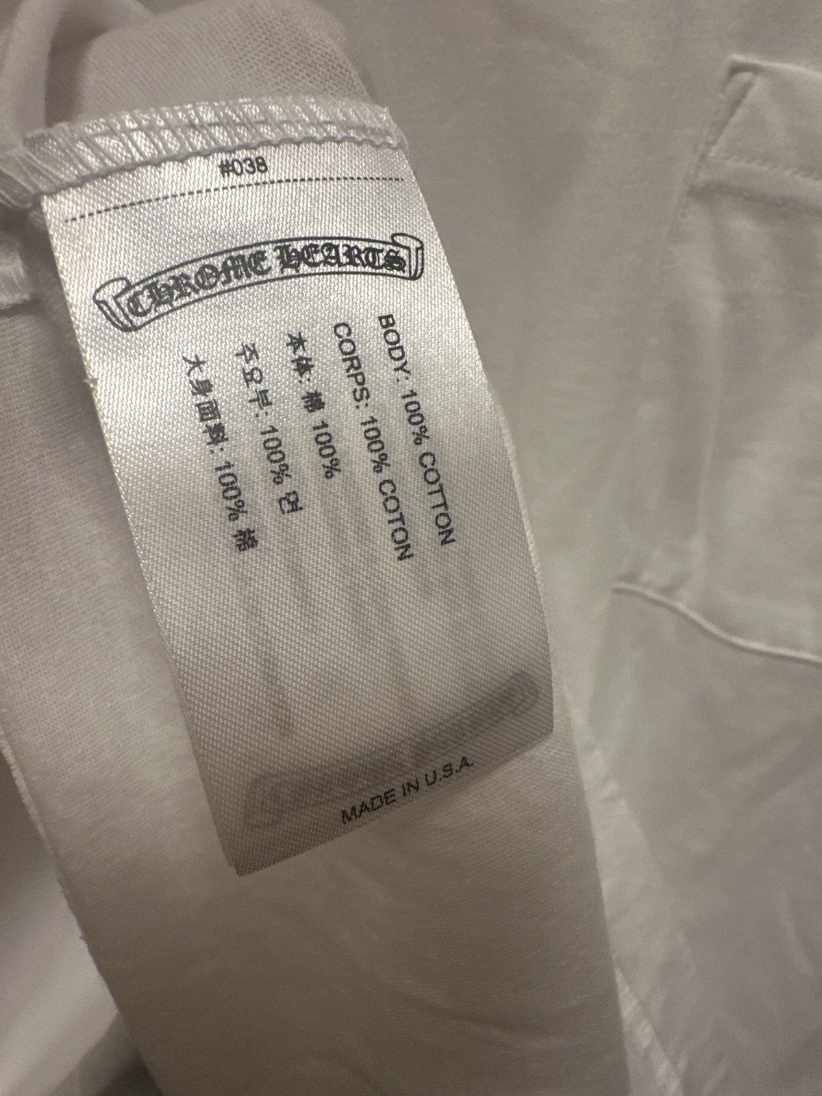 Chrome Hearts CHROME HEARTS NECK LOGO T SHIRT WHITE BLUE Size US XXL / EU 58 / 5 - 5 Thumbnail